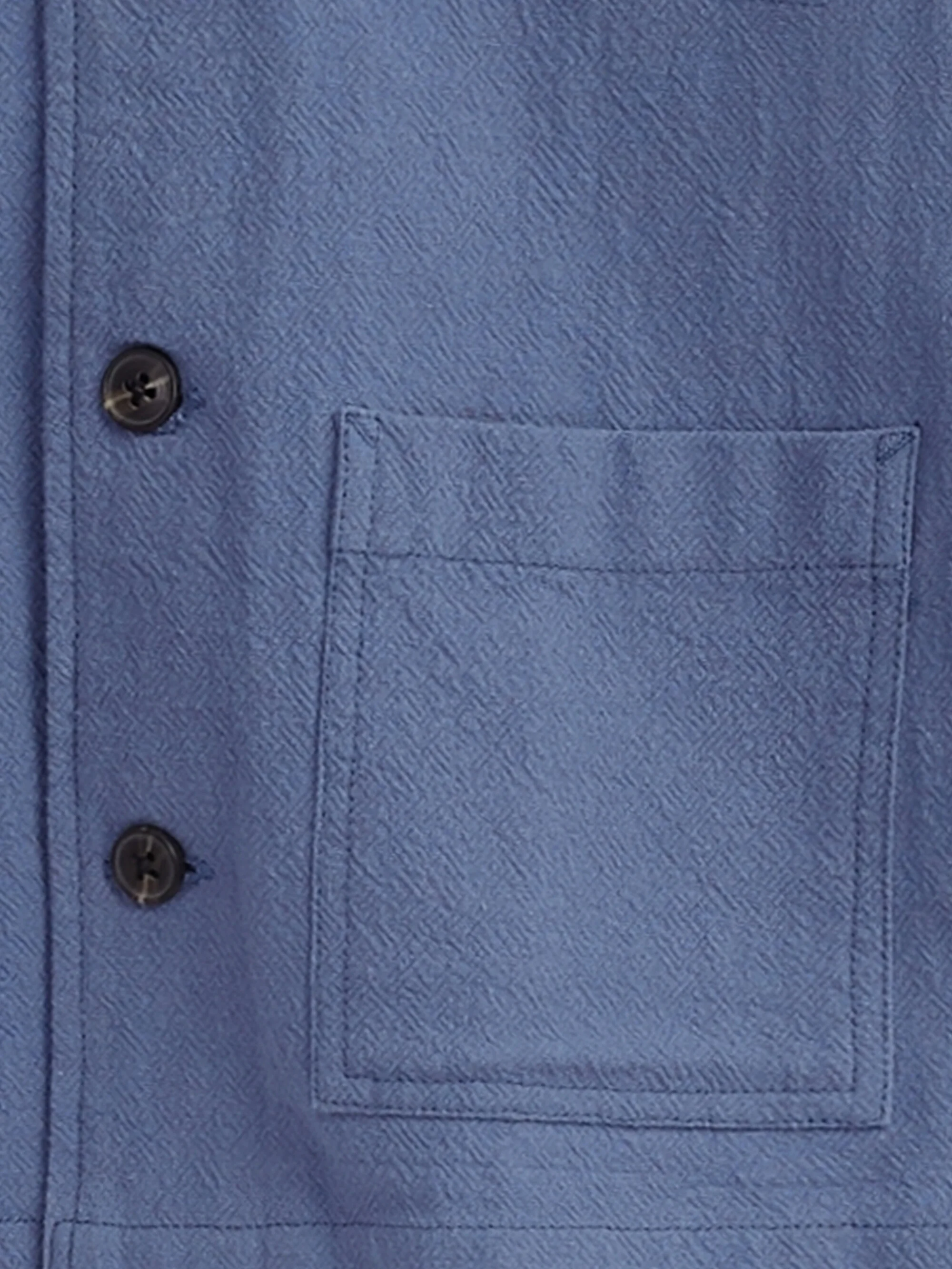 Crushed cotton overshirt - GOTS/Vegan - Moonlight Blue - Image 4