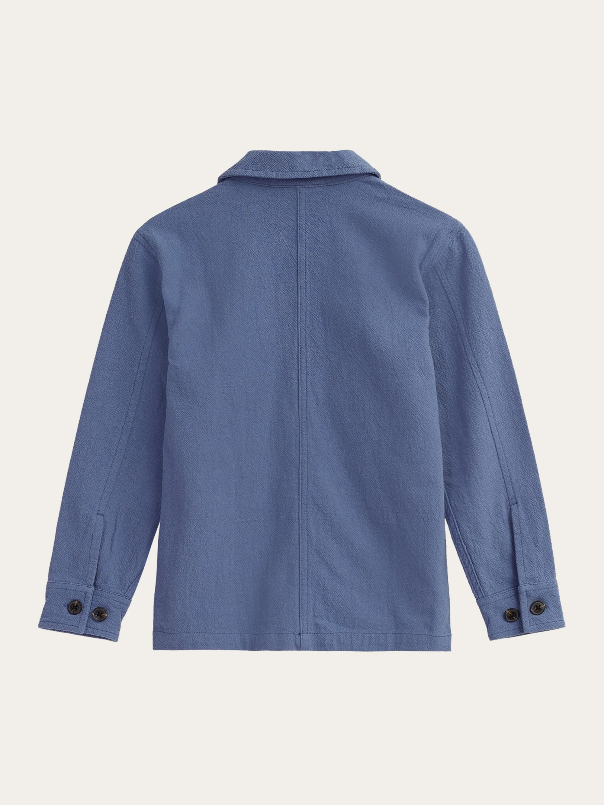 Crushed cotton overshirt - GOTS/Vegan - Moonlight Blue - Image 5