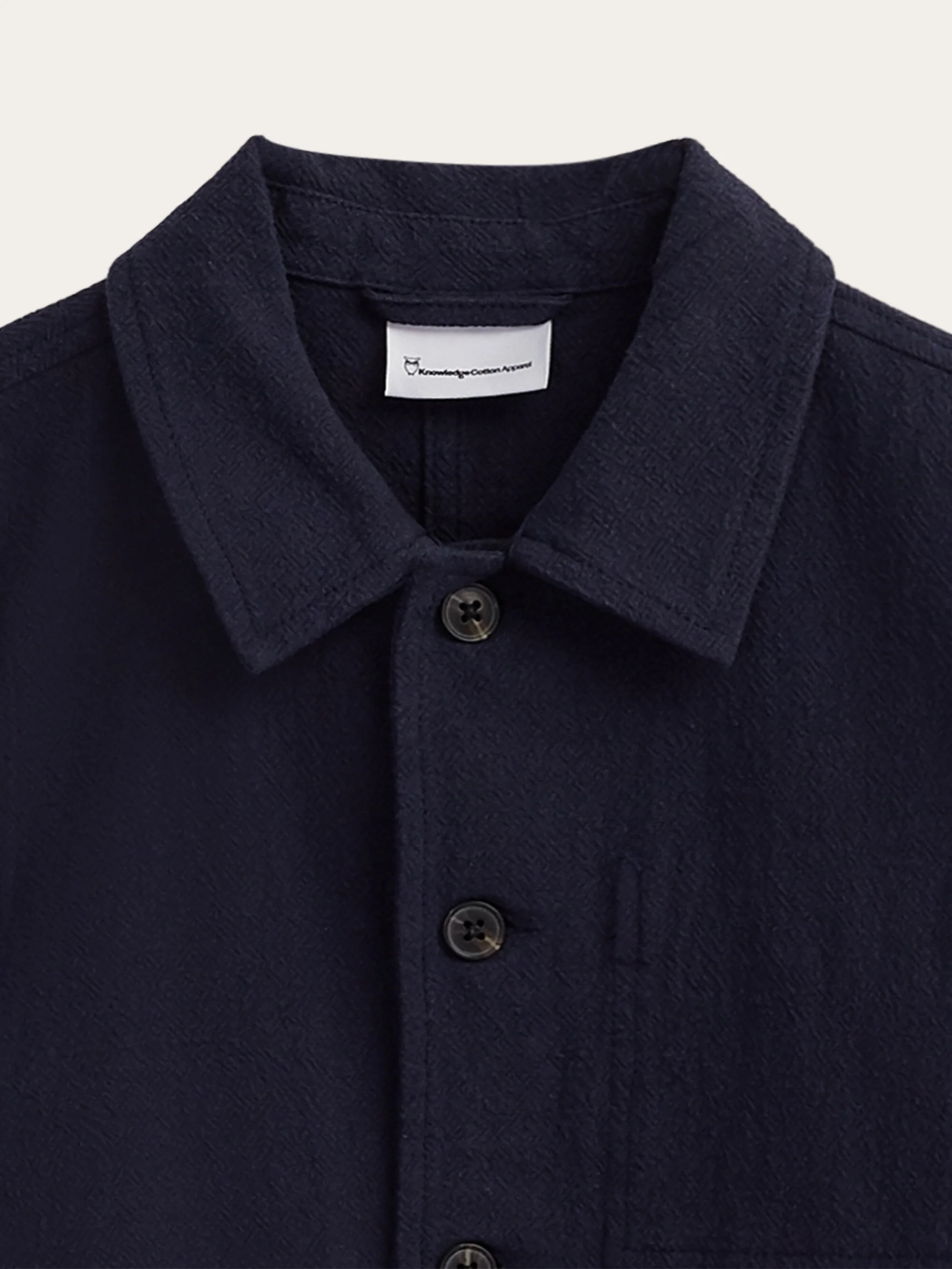 Crushed cotton overshirt - GOTS/Vegan - Total Eclipse - Image 3