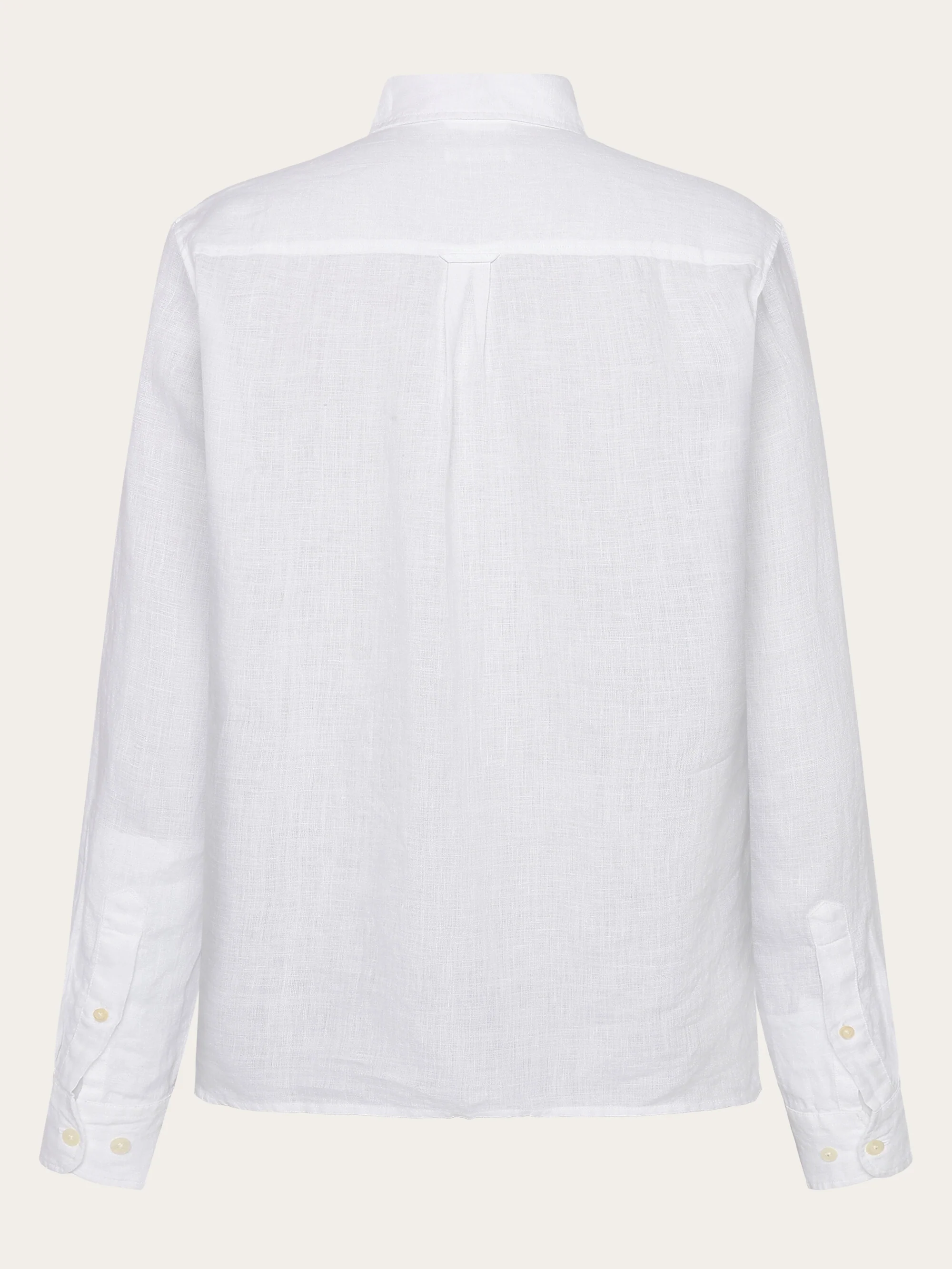 Custom fit linen shirt - Bright White - Image 2
