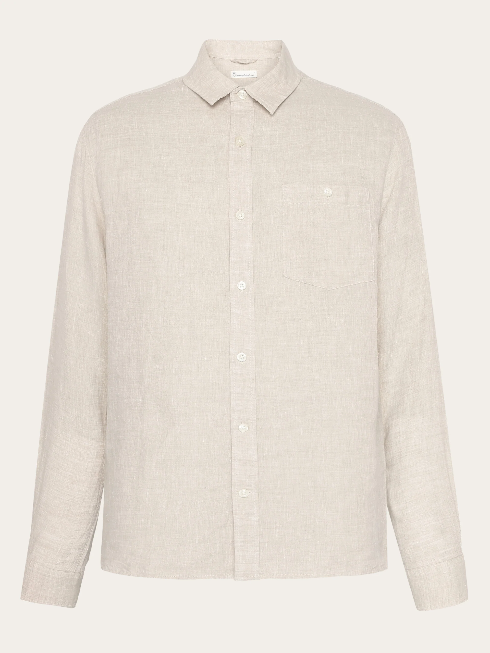 Custom fit linen shirt - Yarndyed - Light feather gray