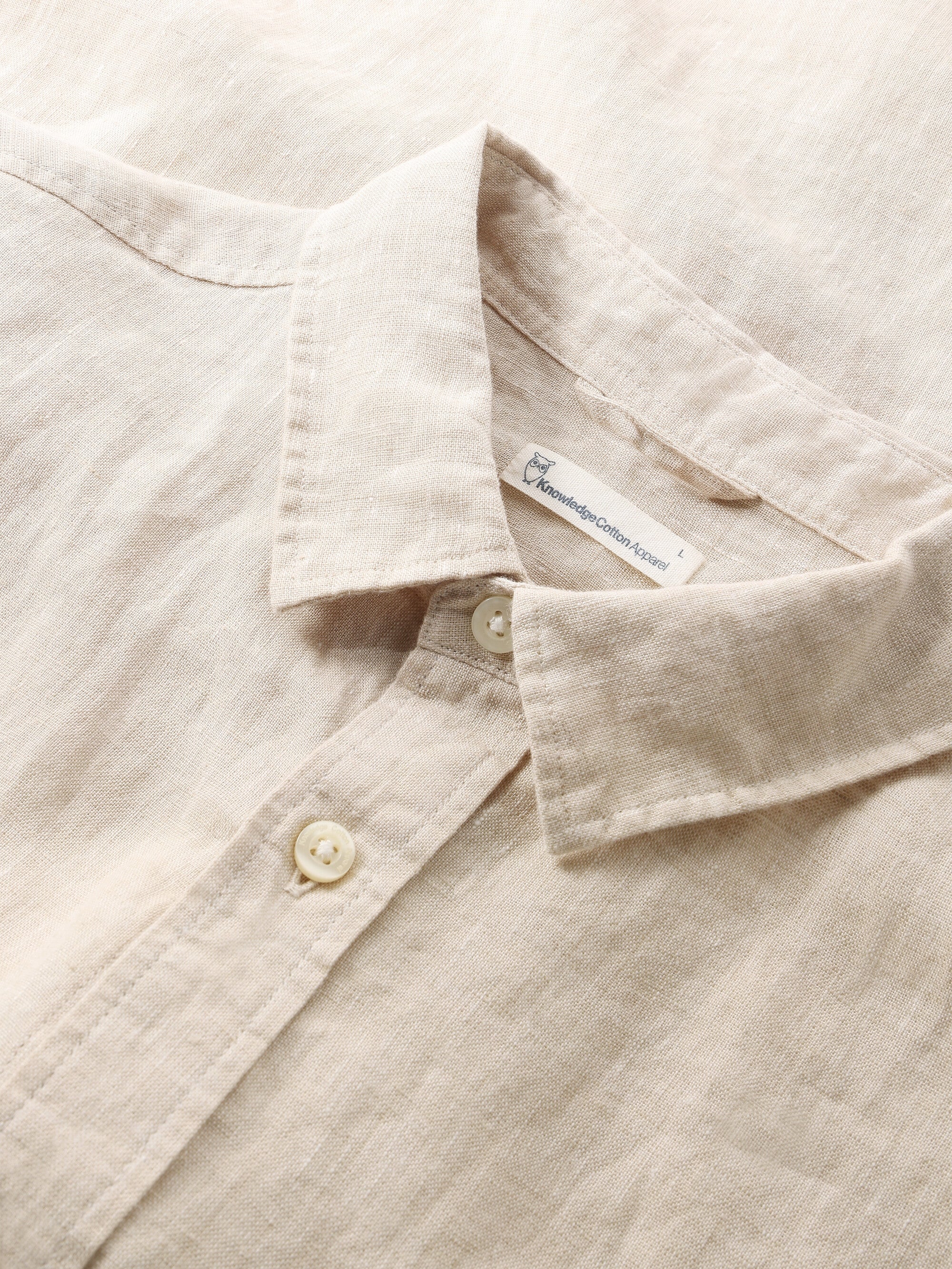 Custom fit linen shirt - Yarndyed - Light feather gray - Image 6