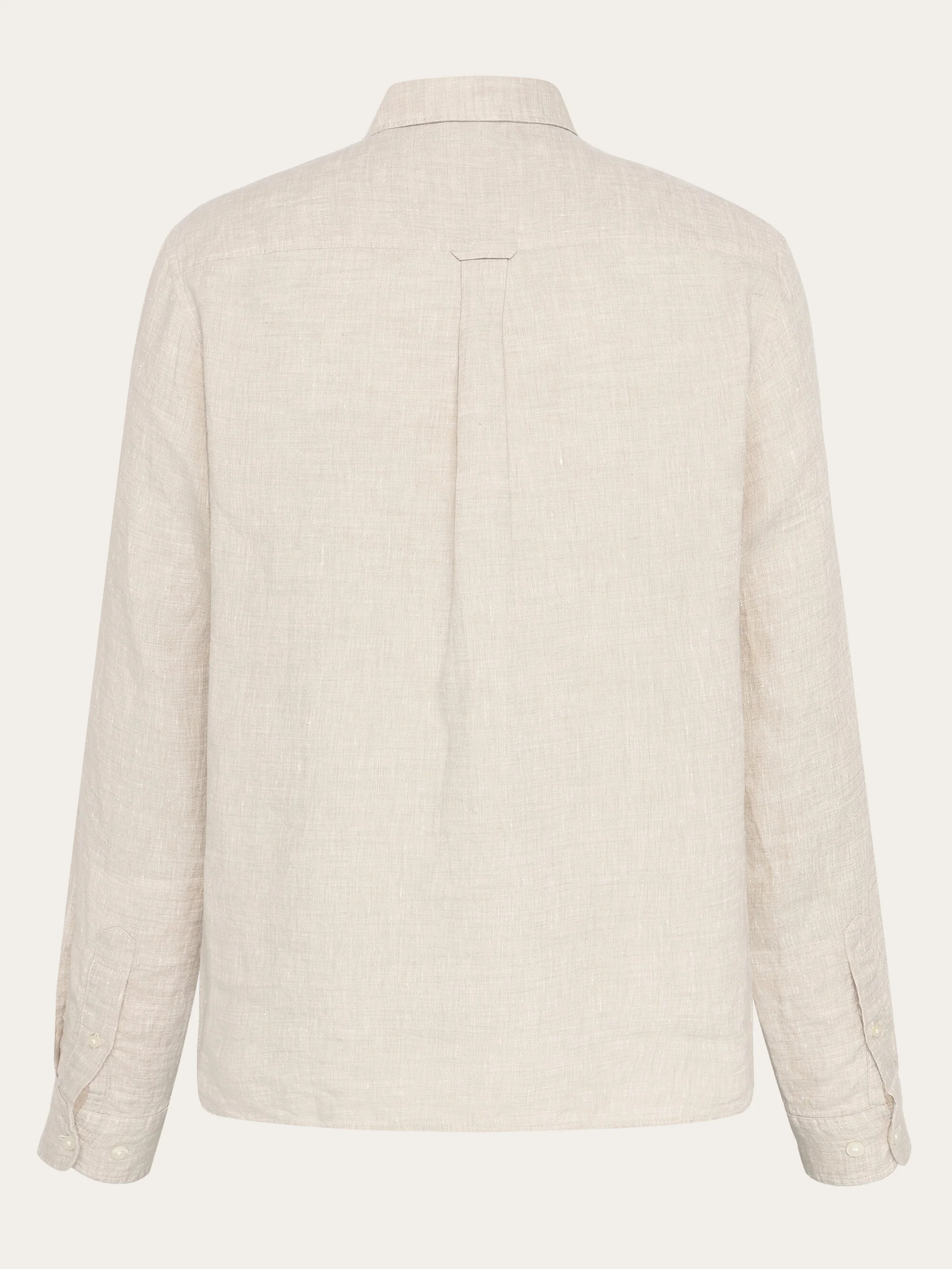 Custom fit linen shirt - Yarndyed - Light feather gray - Image 7