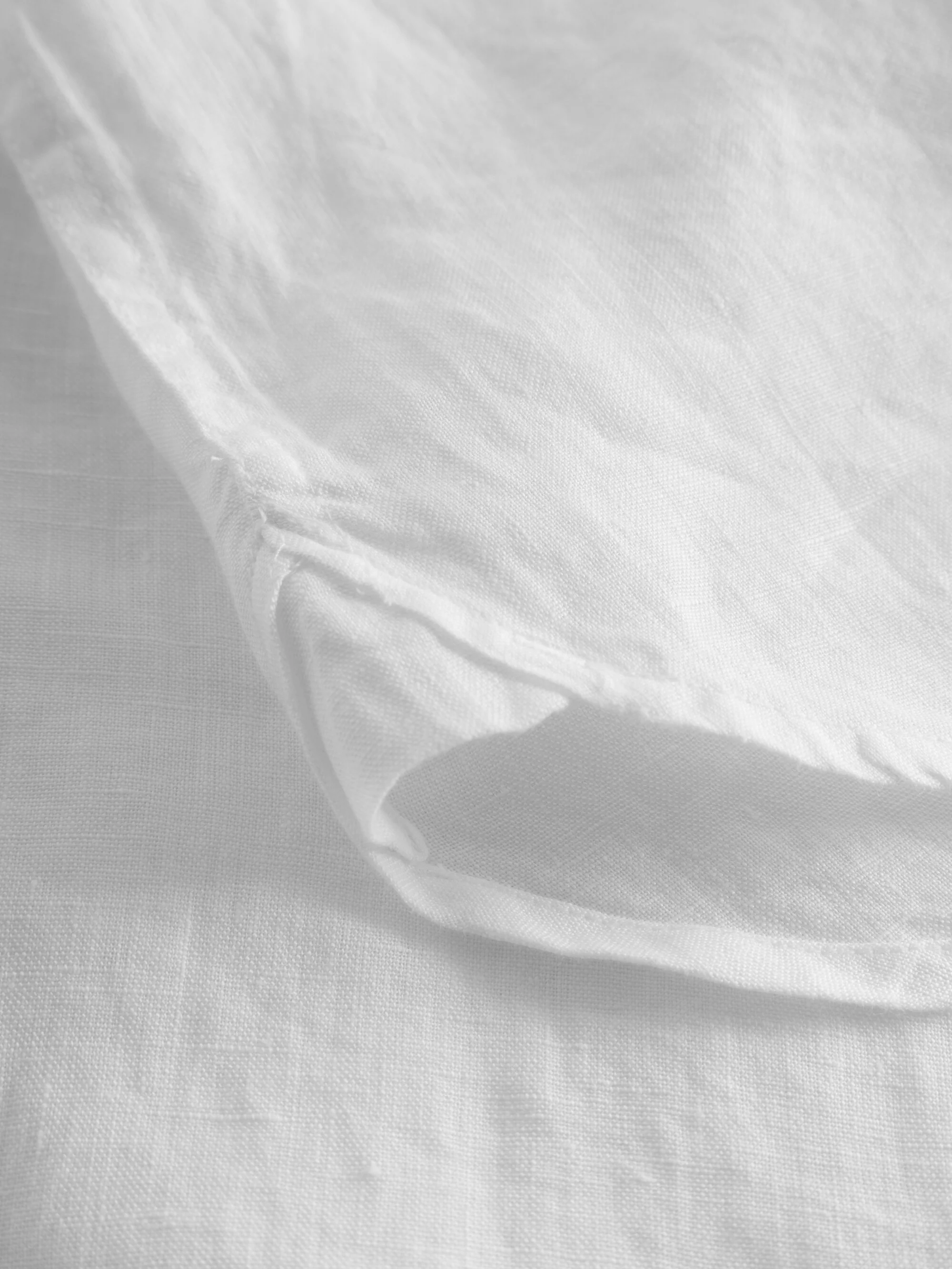Custom fit linen short sleeve shirt - Bright White - Image 7
