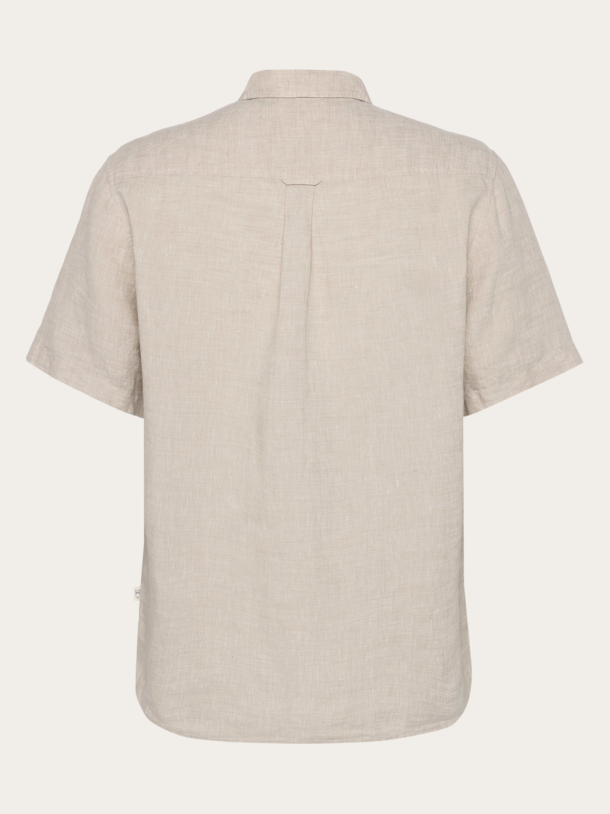 Custom fit linen short sleeve shirt - Yarndyed - Light feather gray - Image 7