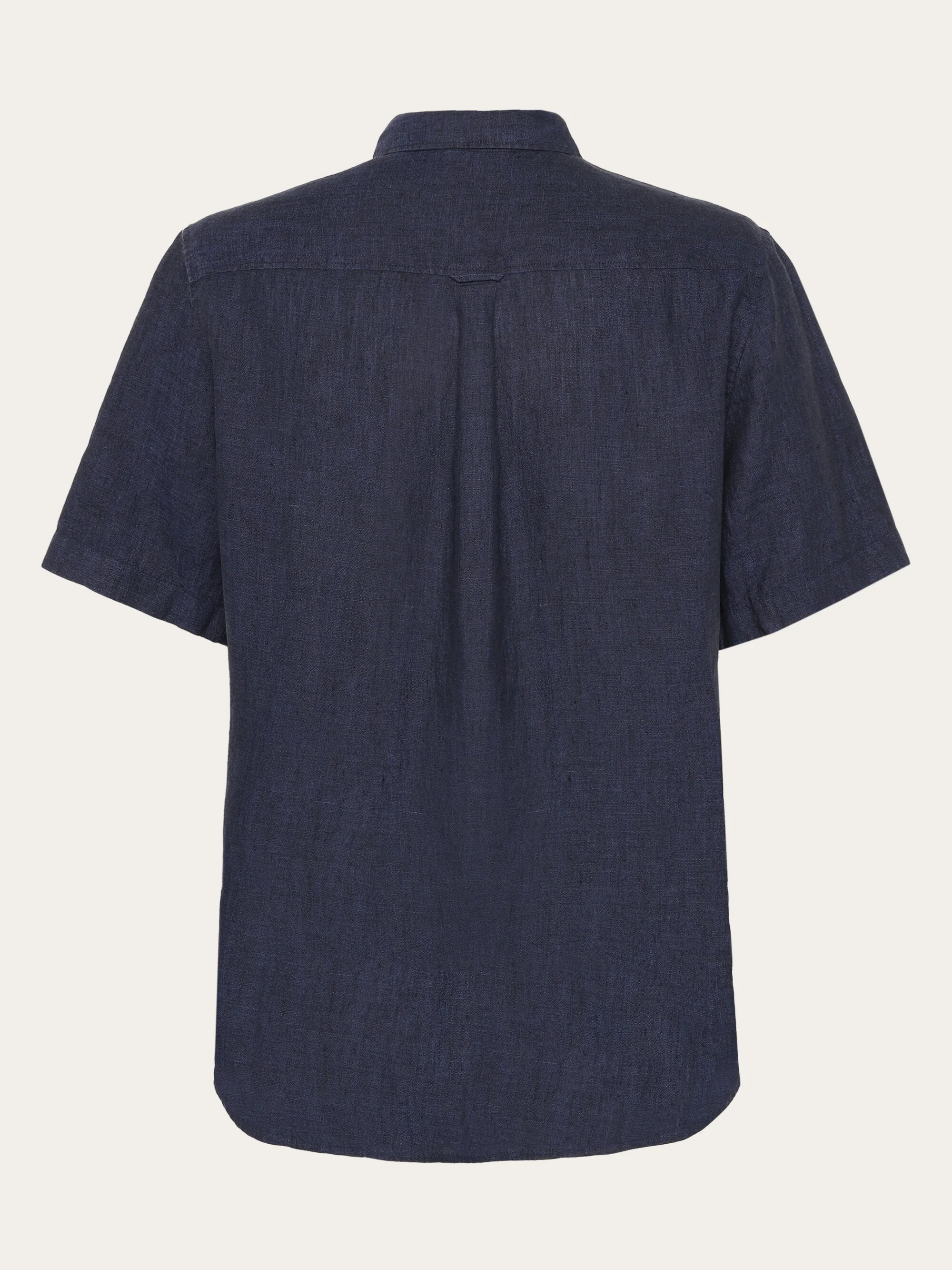 Custom fit linen short sleeve shirt - Yarndyed - Total Eclipse - Image 7