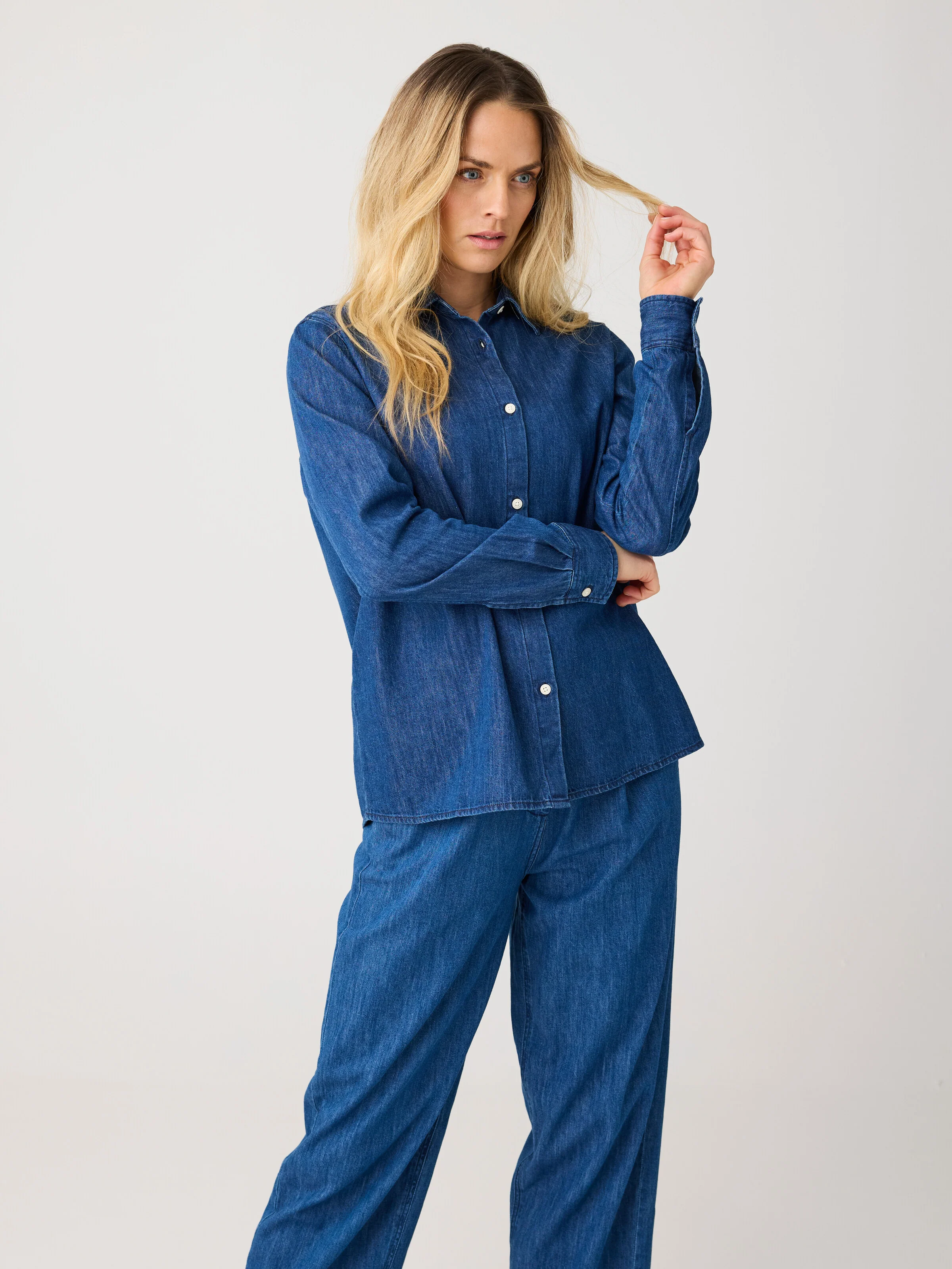 Denim shirt - Dark Blue denim - Image 2