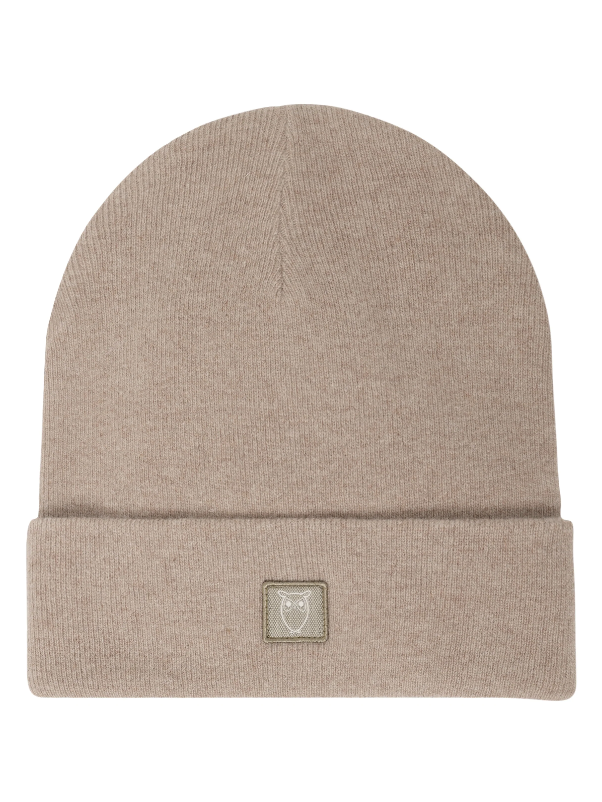 Double layer wool beanie - Kelp melange