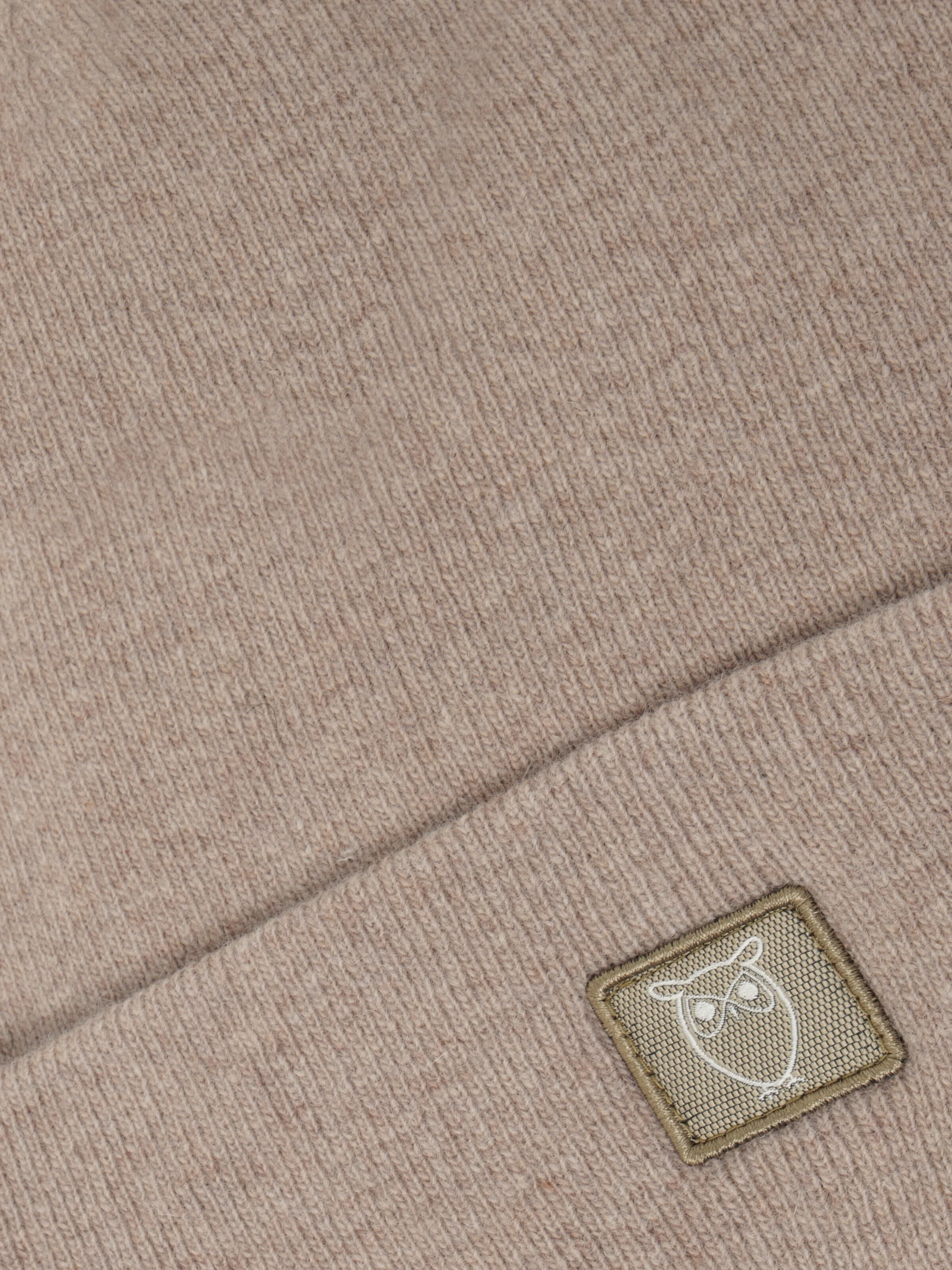 Double layer wool beanie - Kelp melange - Image 2