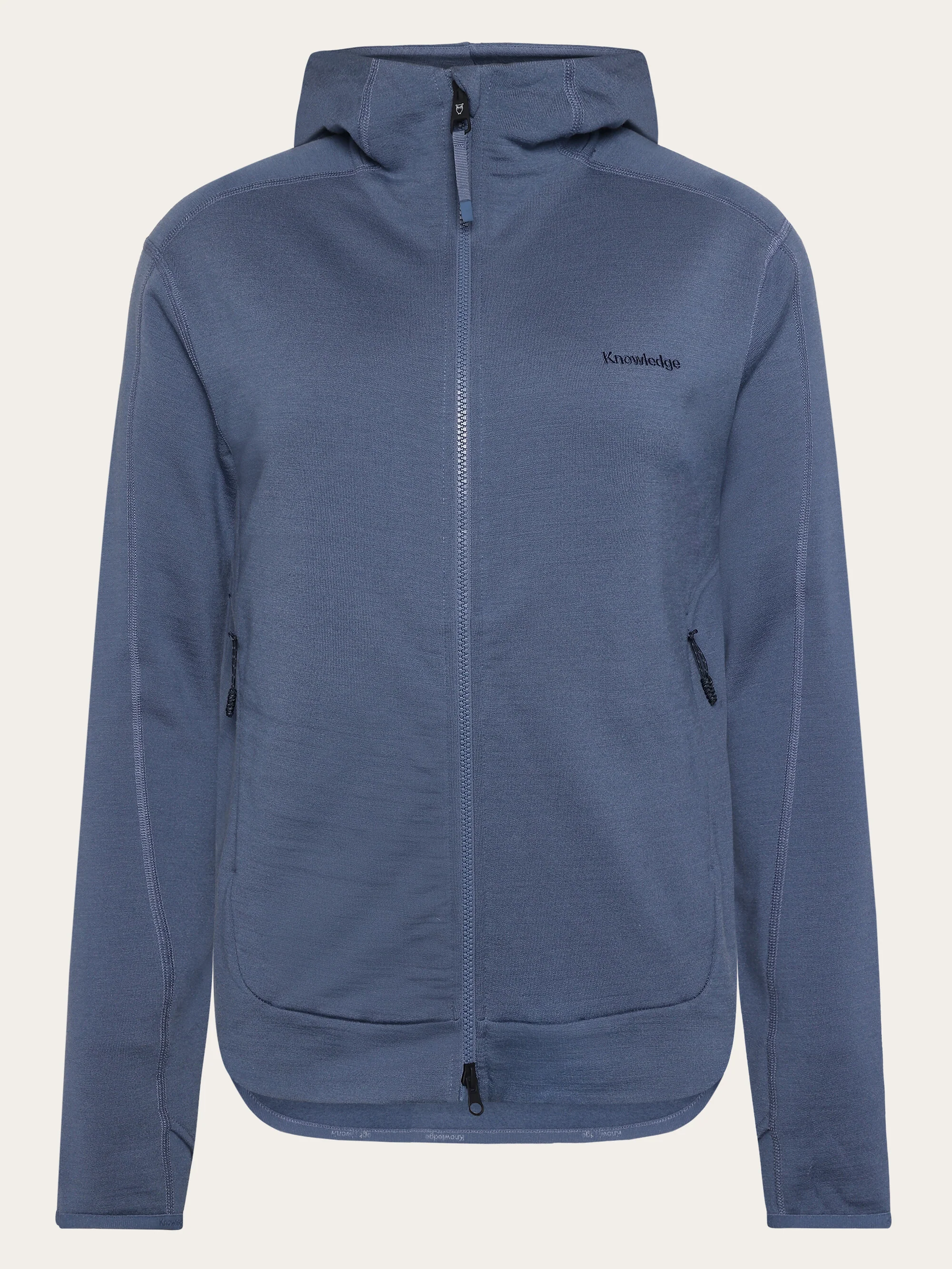 Dynamic wool fleece hoodie - Vintage Indigo
