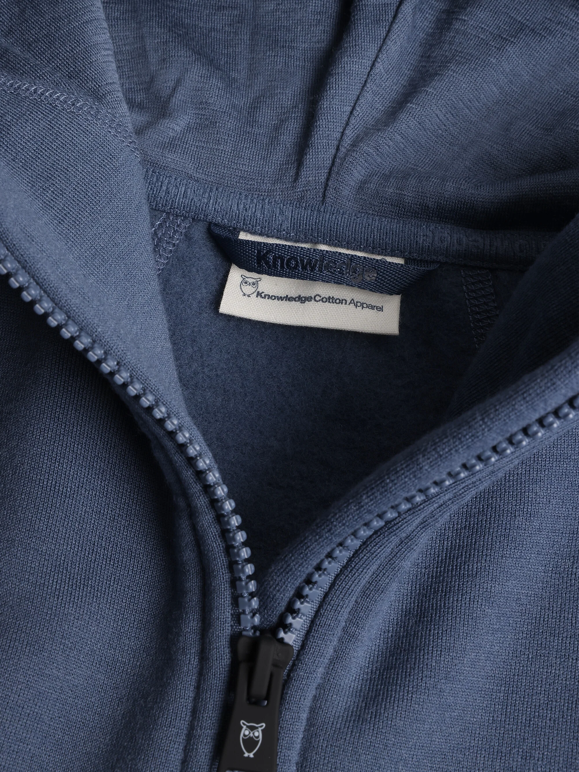 Dynamic wool fleece hoodie - Vintage Indigo - Image 2