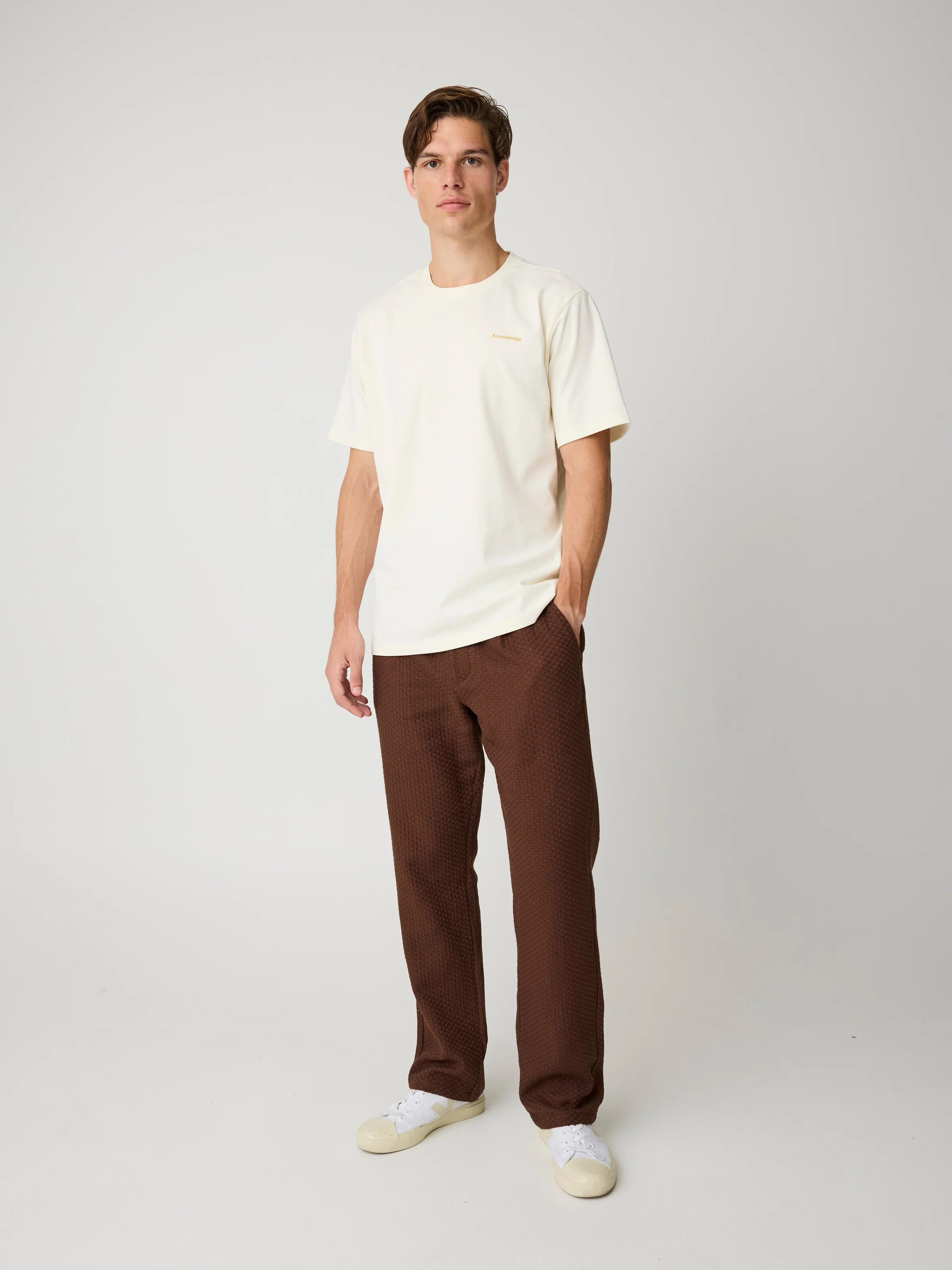 Fig loose structure pants - Shaved Chocolate - Image 3