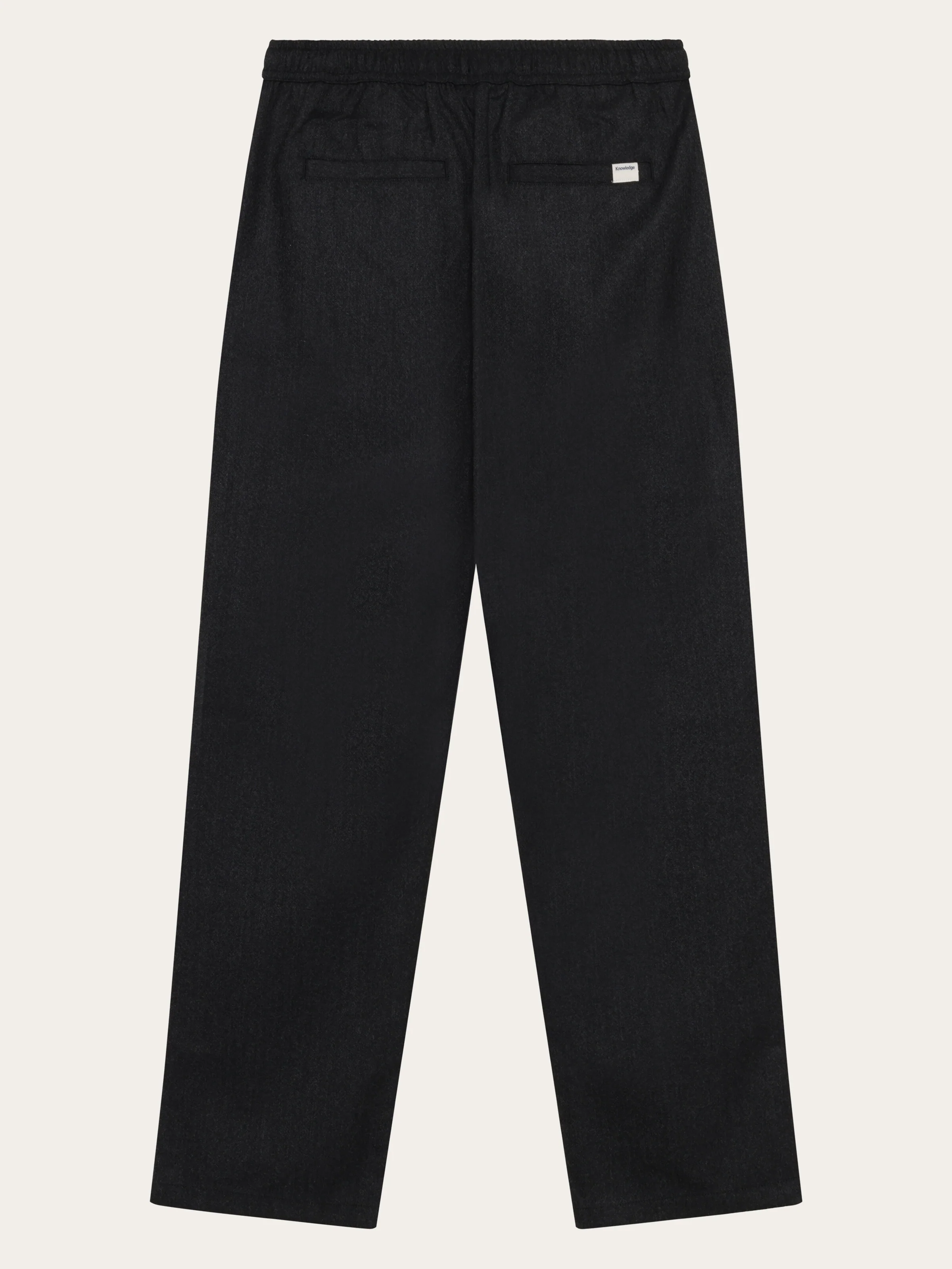 Fig comfort wool pants - Dark Grey Melange - Image 3