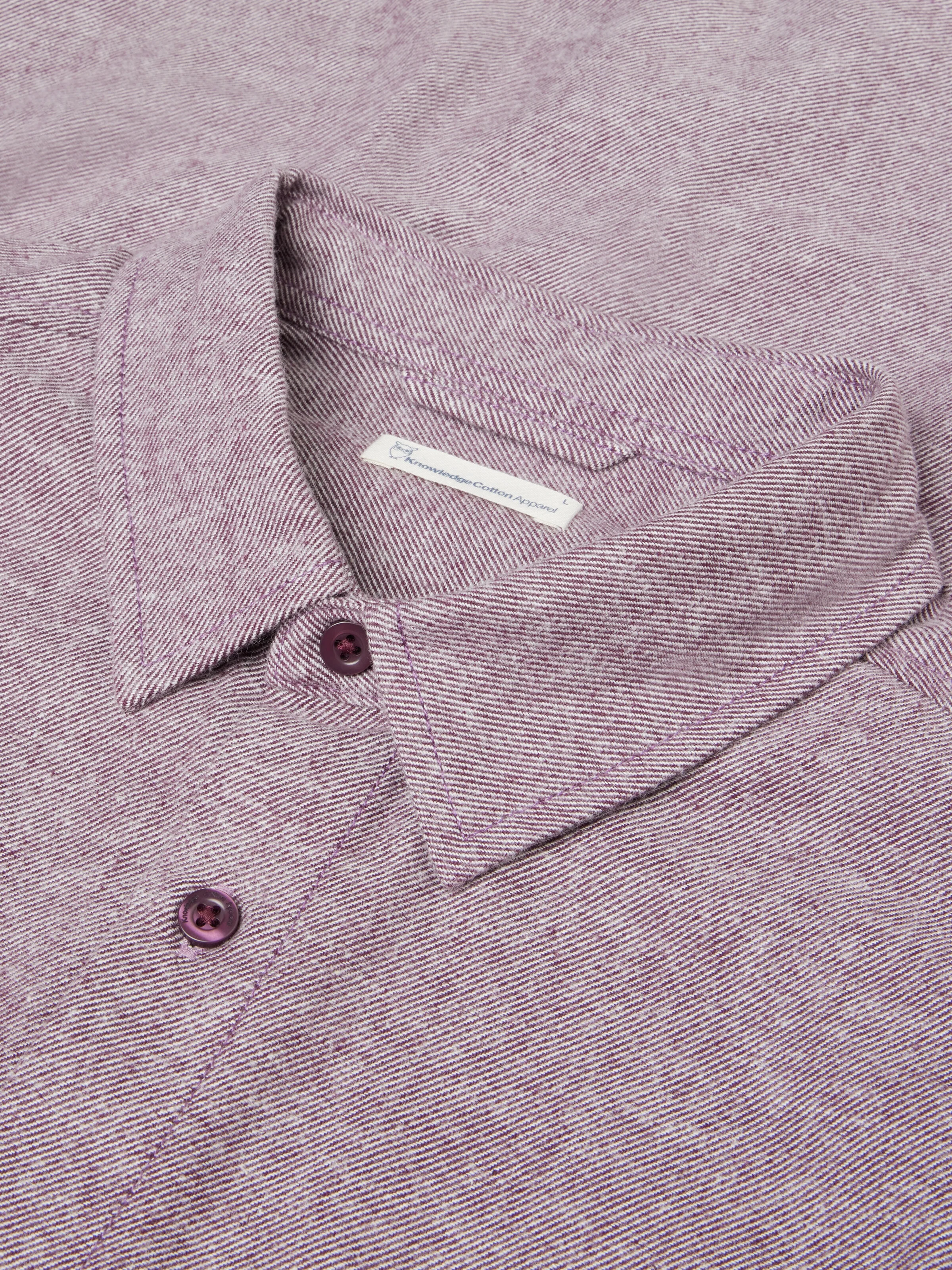 Dune regular flannel shirt - Fig - Image 4