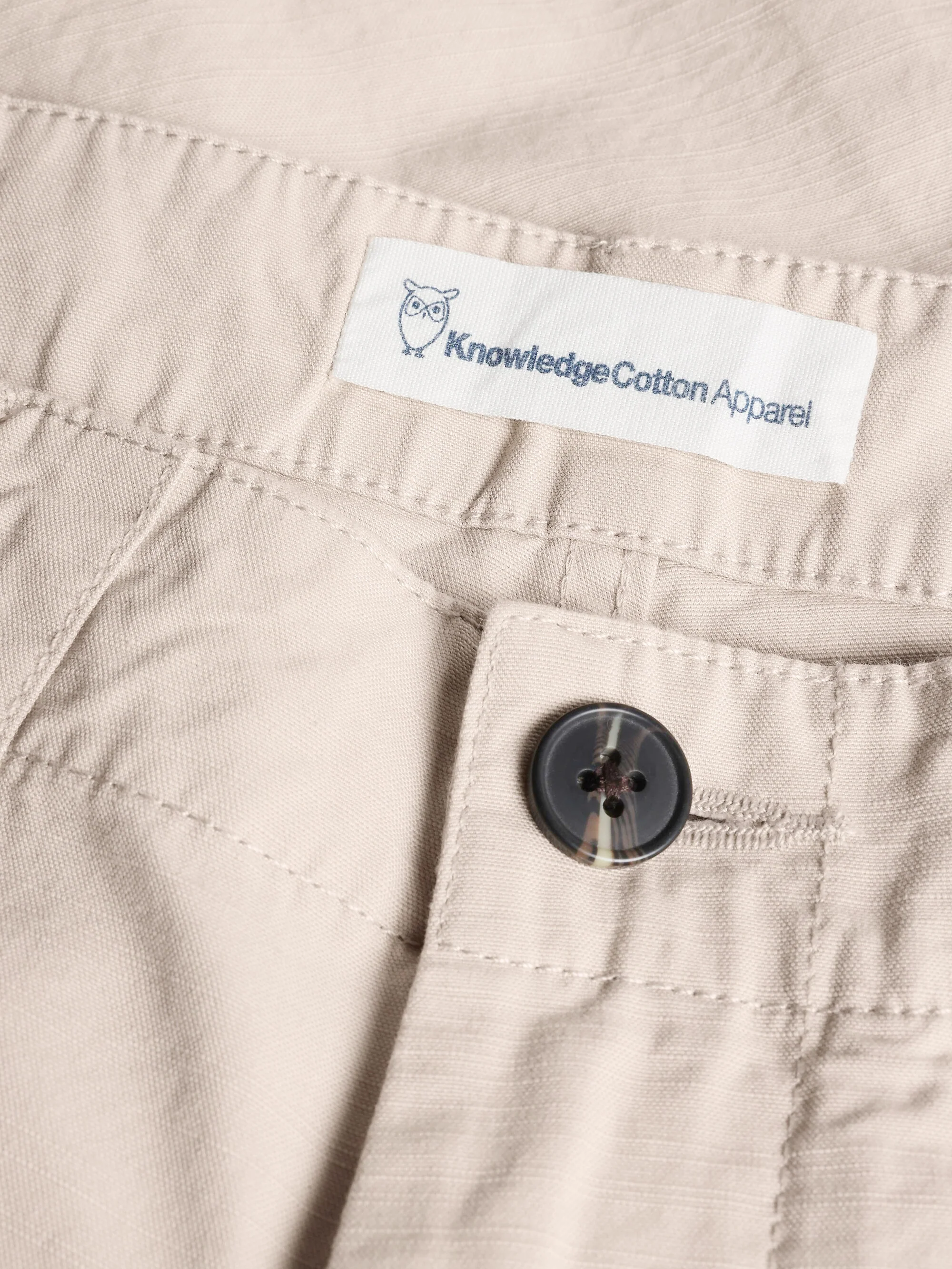 FLINT wide slub yarn shorts - GOTS/Vegan - Light feather gray - Image 2