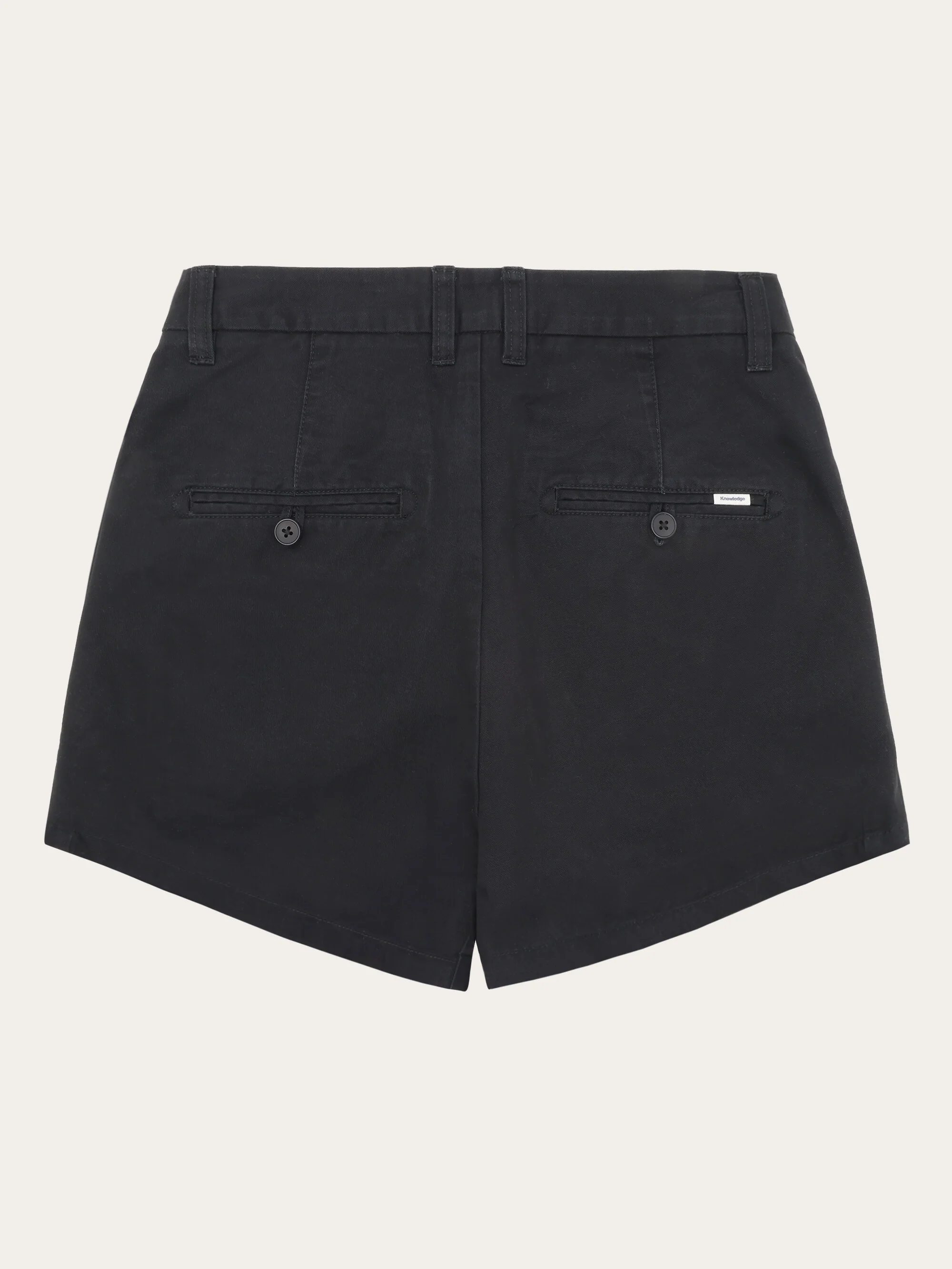 GALE boyfriend mid-rise twill chino shorts - GOTS/Vegan - Black Jet - Image 3