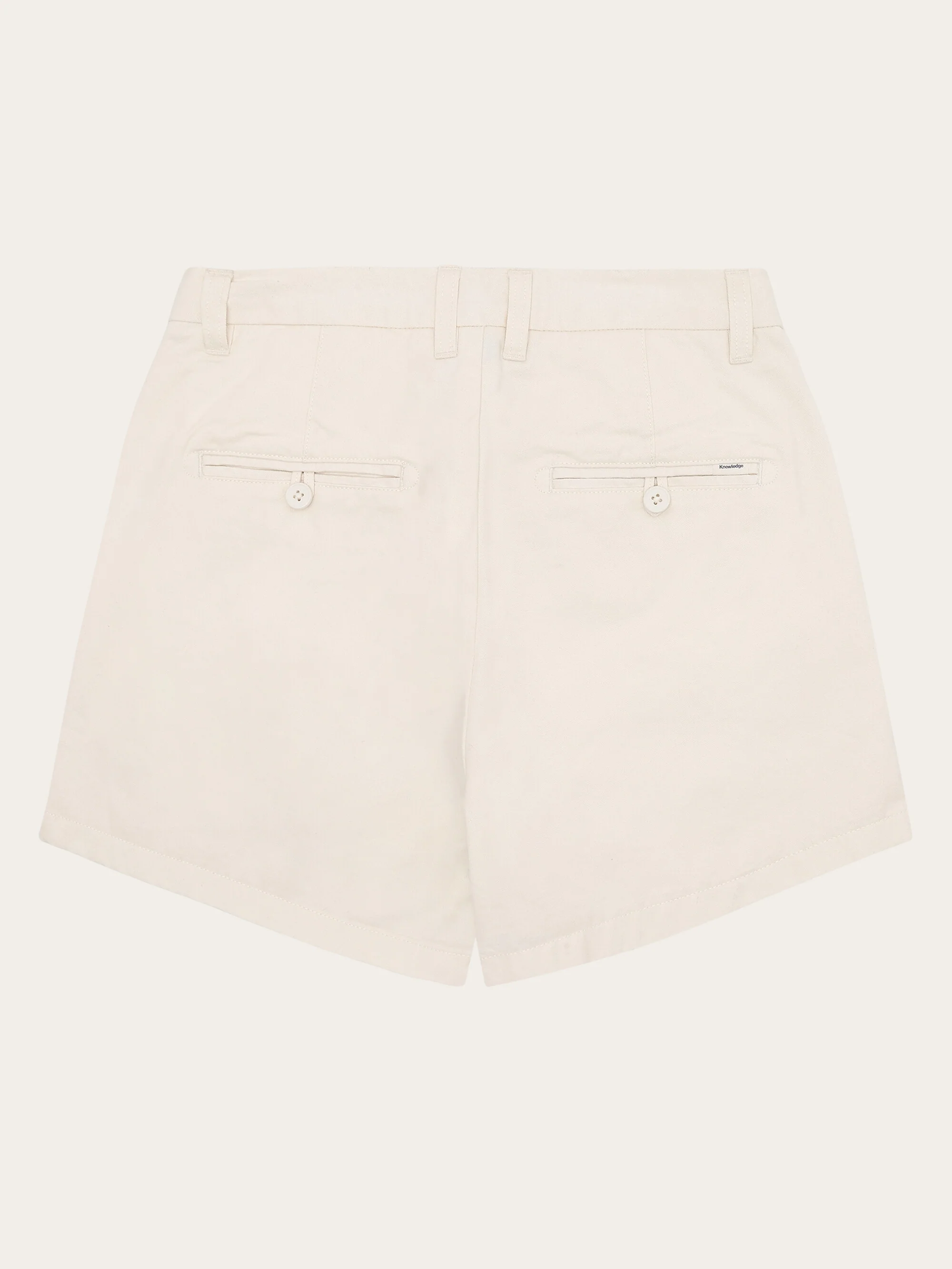 GALE boyfriend mid-rise twill chino shorts - GOTS/Vegan - Egret - Image 3