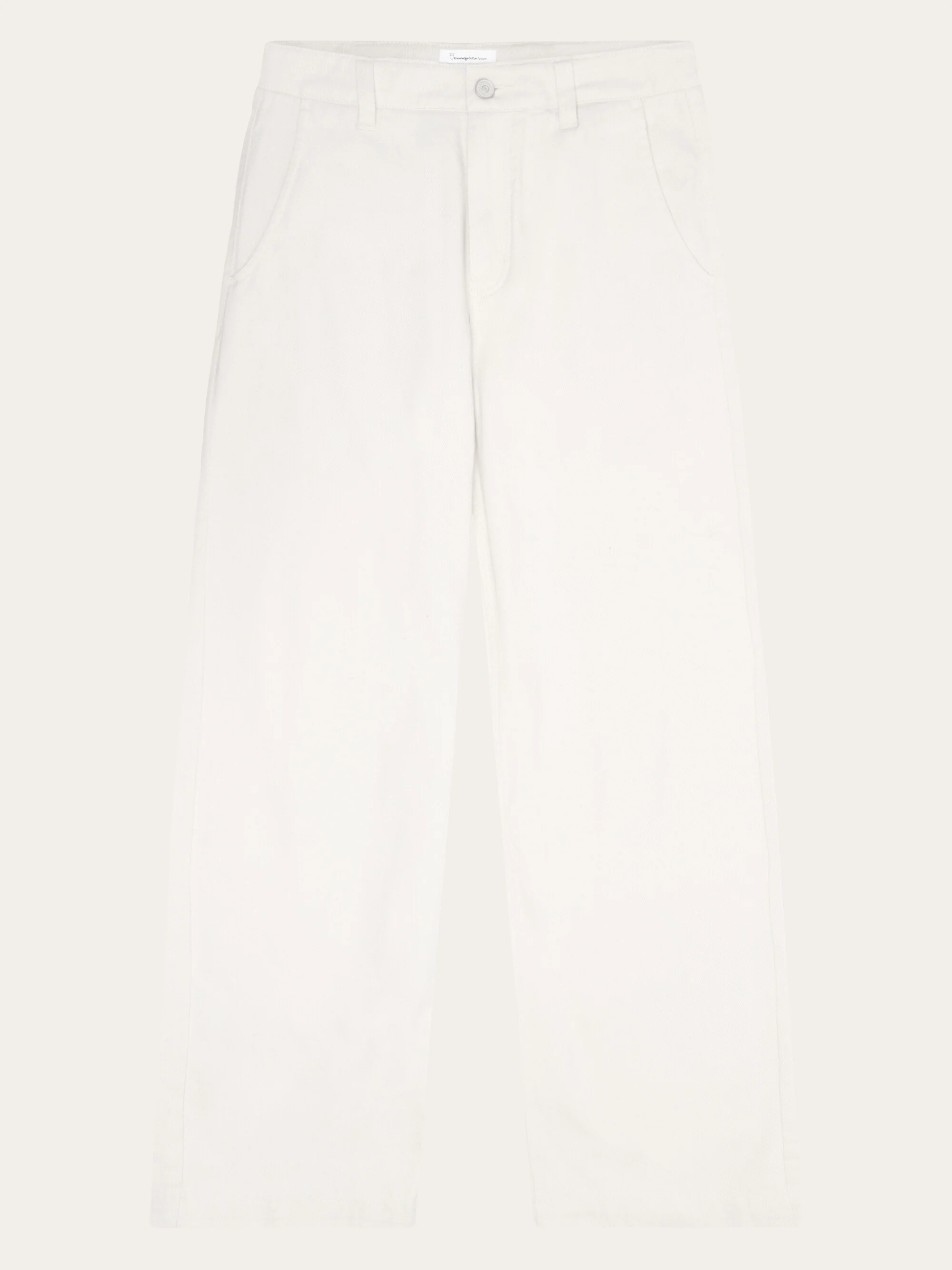 GALE straight mid-rise garment dyed twill 5-pocket pants - GOTS/Vegan - Egret