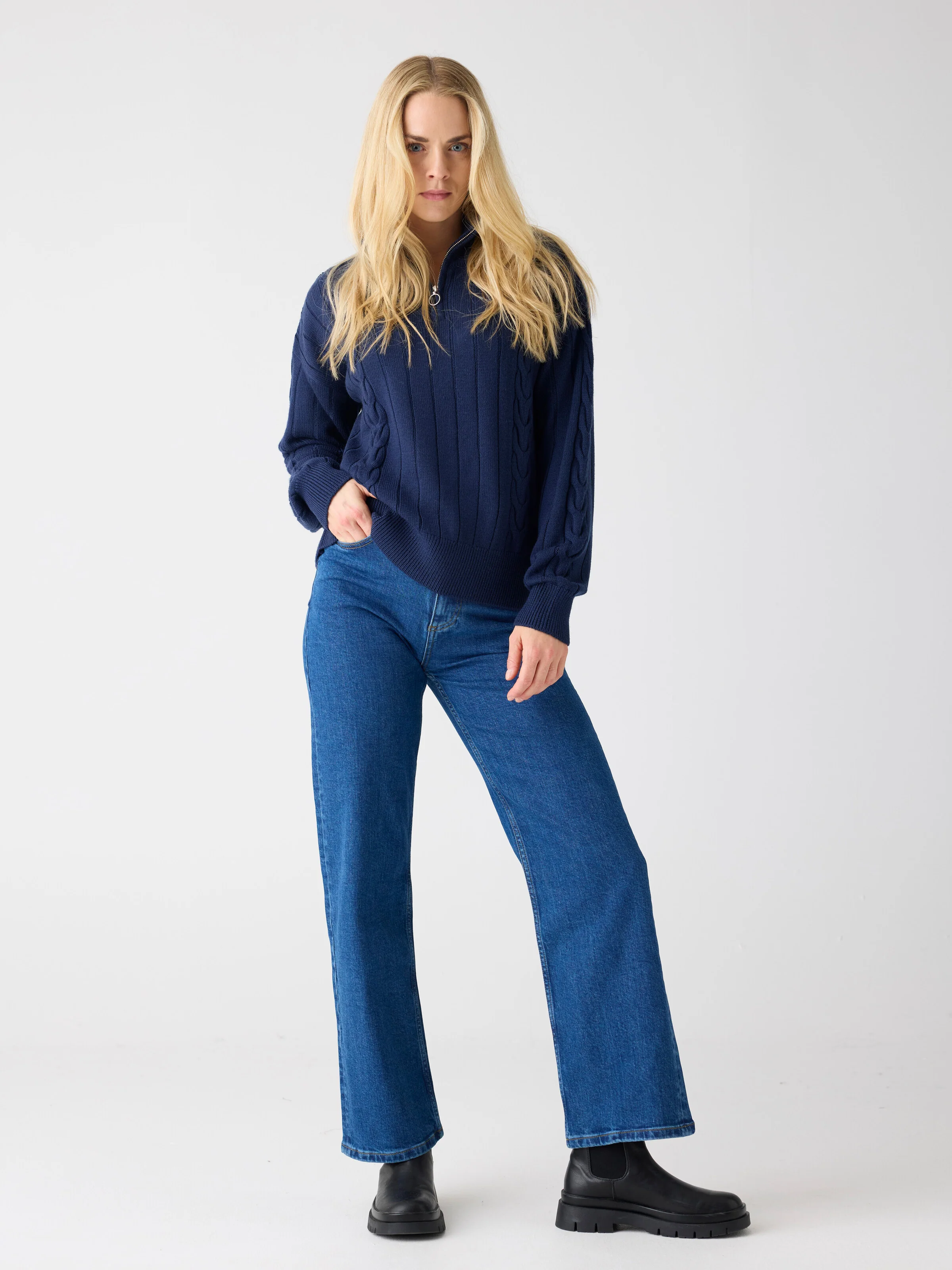 Organic Cotton Gale Jeans GOTS - Medium Blue - Image 2