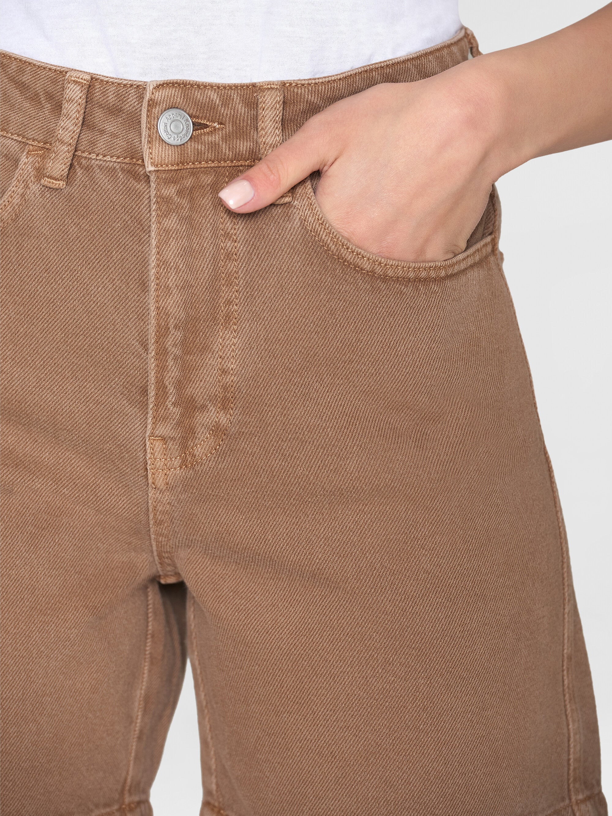 Gale straight twill shorts - Tiramisu - Image 5