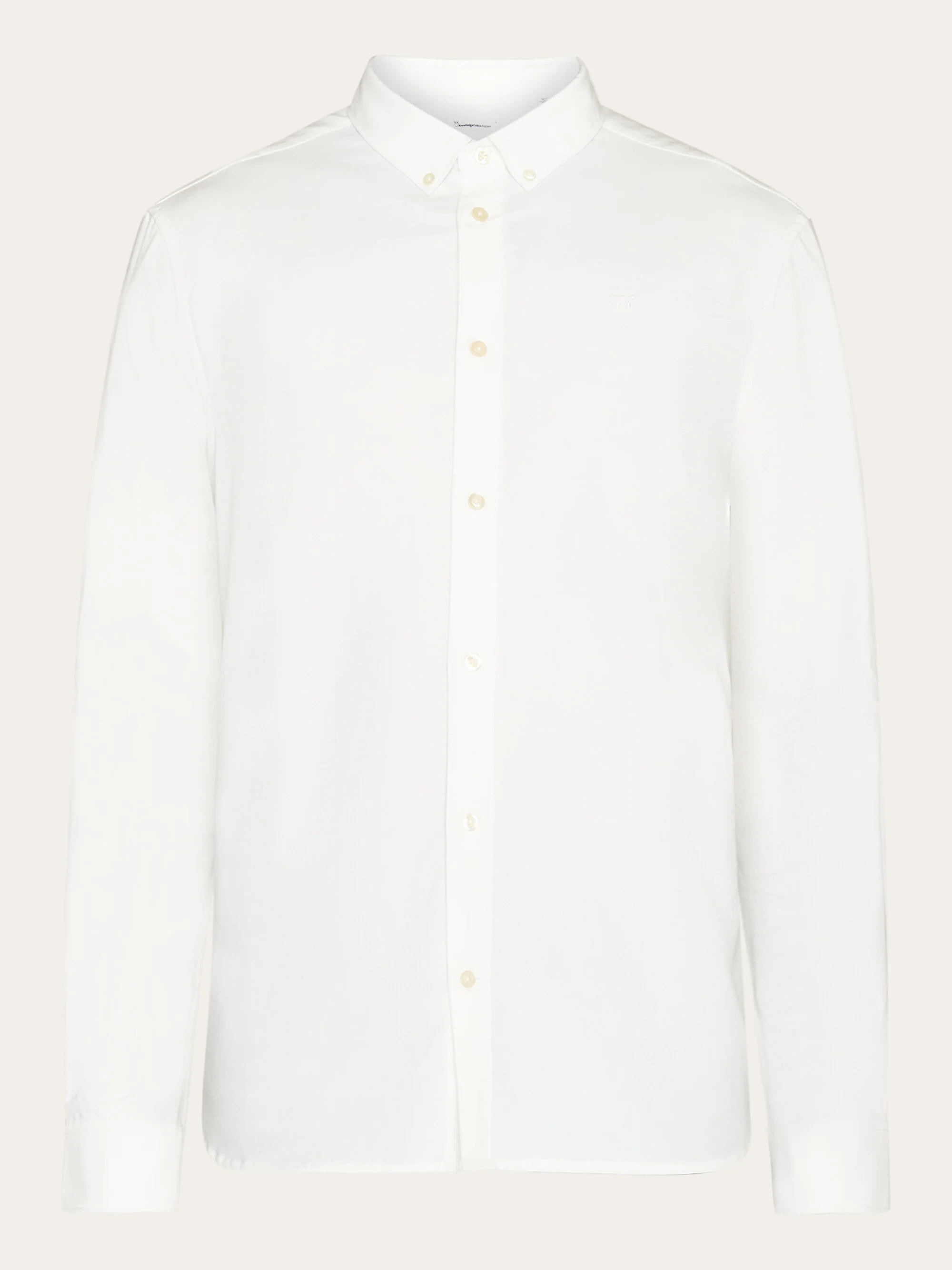 Harald Small Owl Oxford Regular Fit Shirt - GOTS/Vegan - Bright White