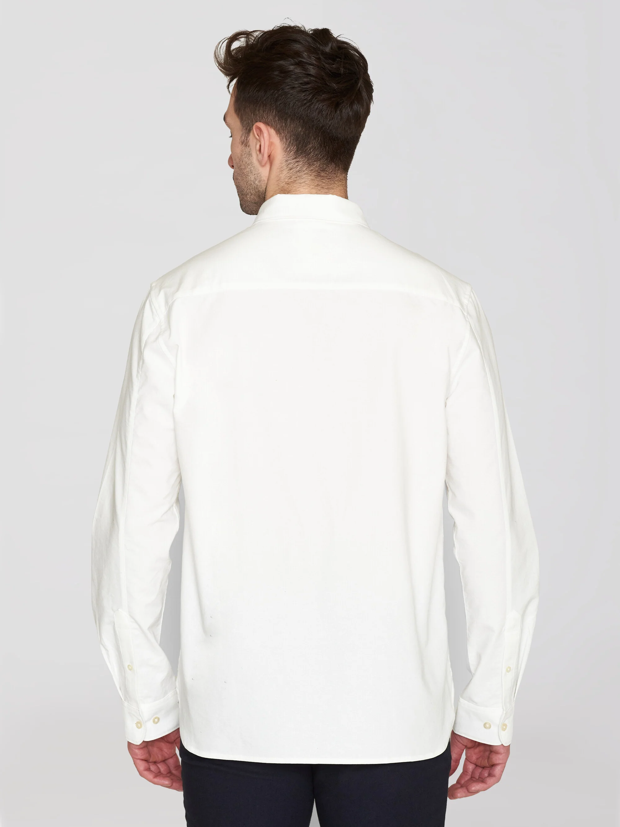 Harald Small Owl Oxford Regular Fit Shirt - GOTS/Vegan - Bright White - Image 3