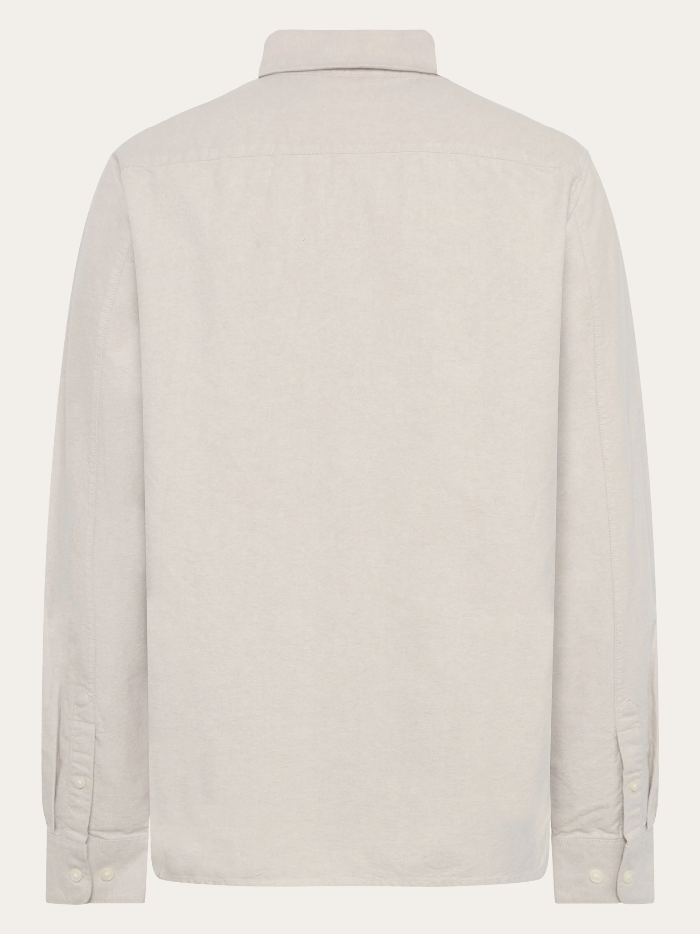 Harald Small Owl Oxford Regular Fit Shirt - GOTS/Vegan - Light feather gray - Image 3