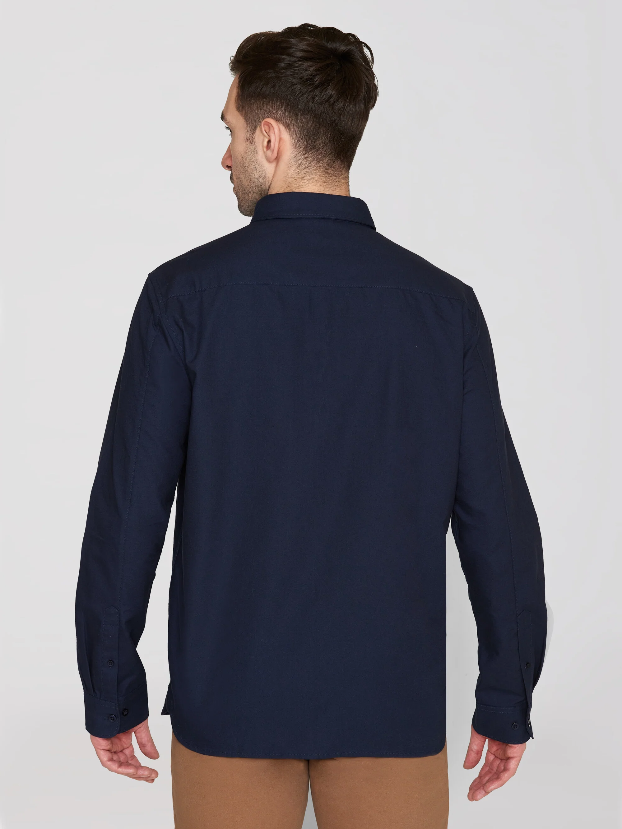 Harald Small Owl Oxford Regular Fit Shirt - GOTS/Vegan - Total Eclipse - Image 3