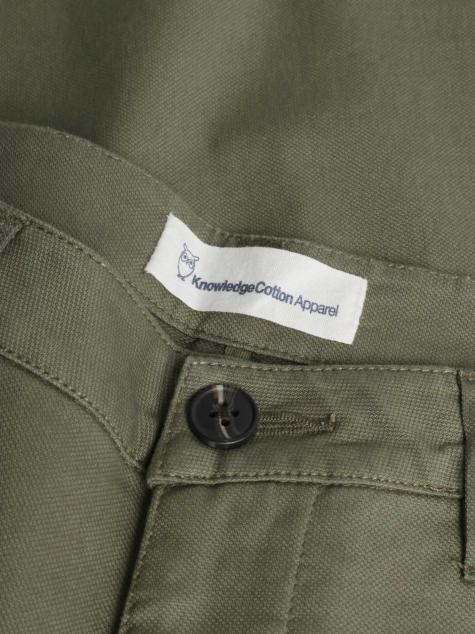 Iris slim pique pant - Burned Olive - Image 2