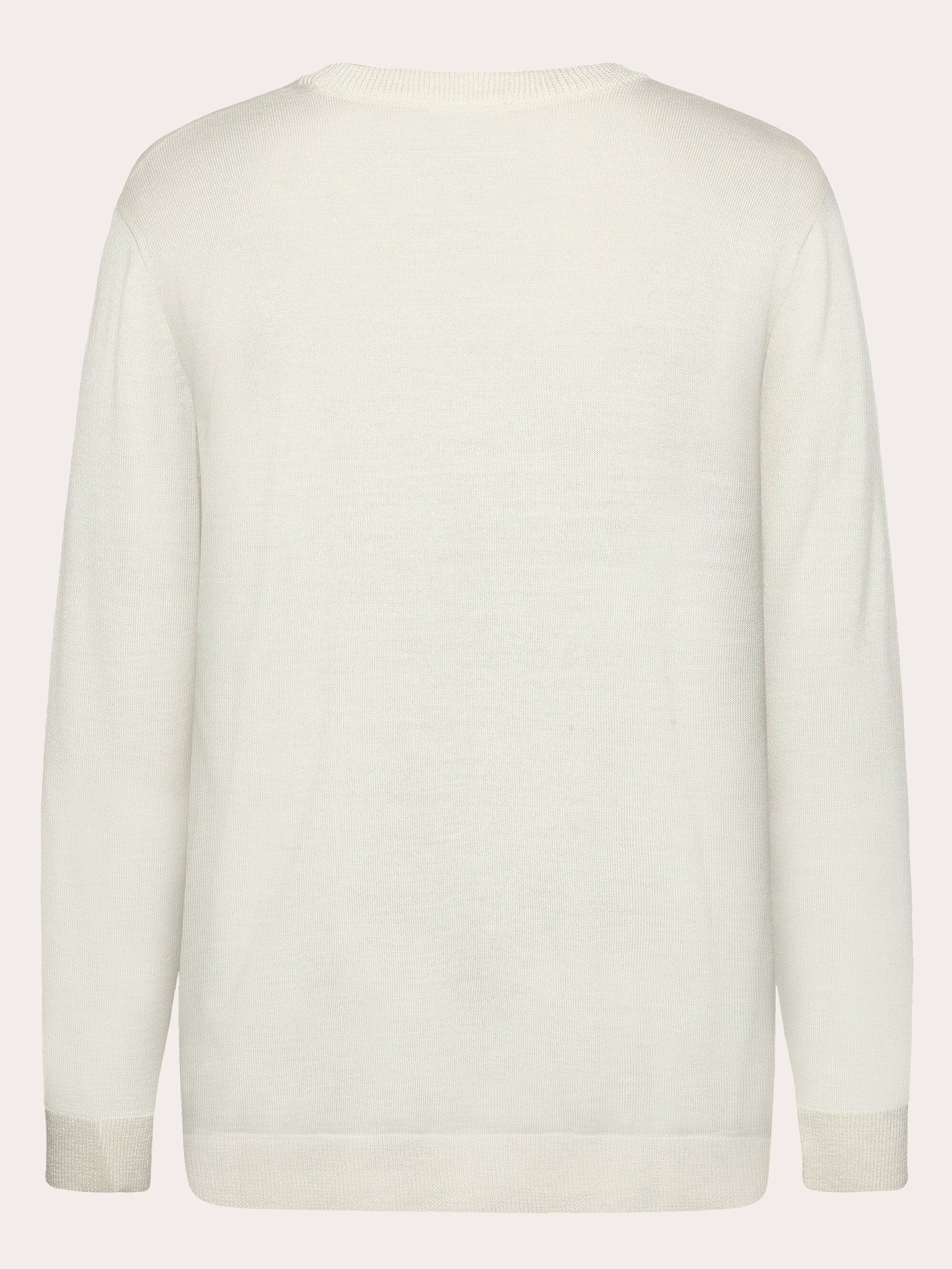 Merino crew neck core sweater - Egret - Image 6