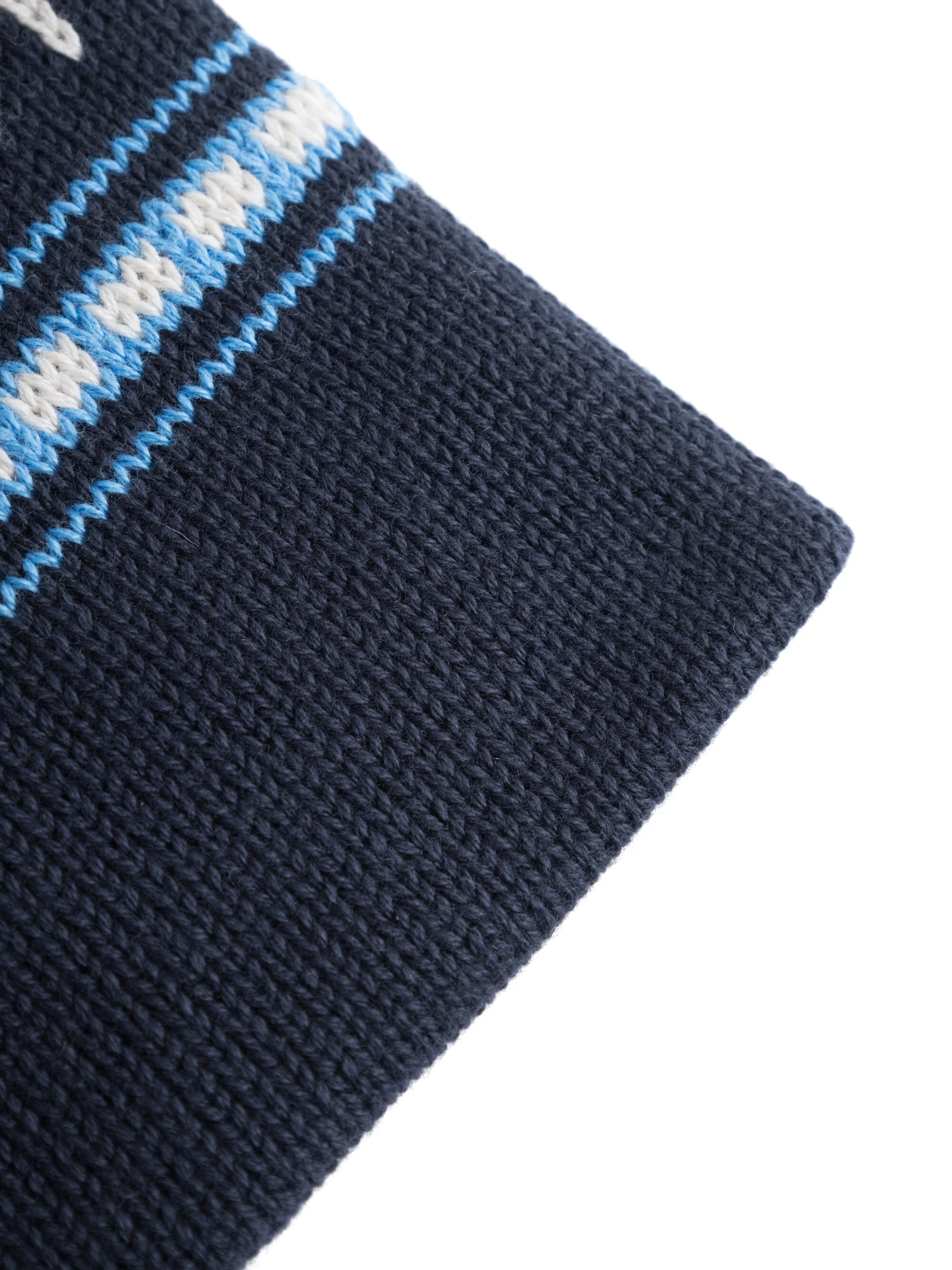 Kids Jacquard knit beanie - Blue stripe - Image 4