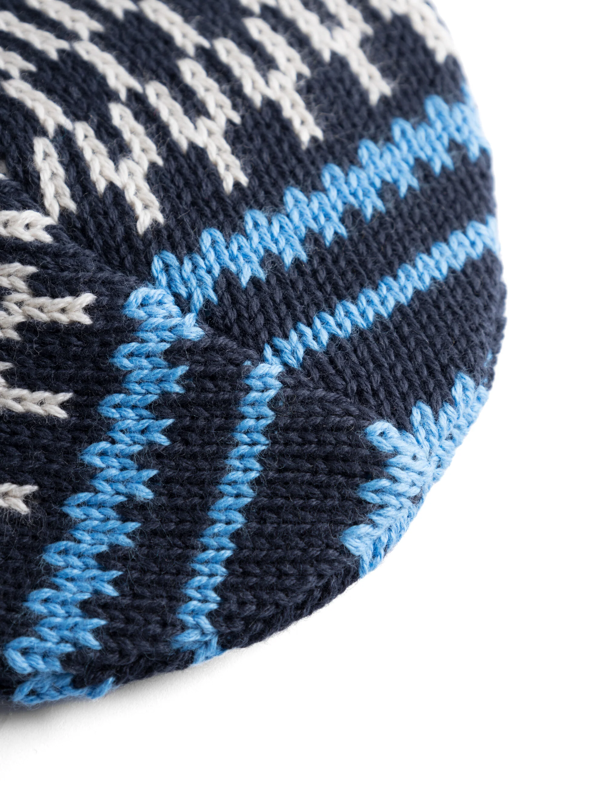 Kids Jacquard knit beanie - Blue stripe - Image 5
