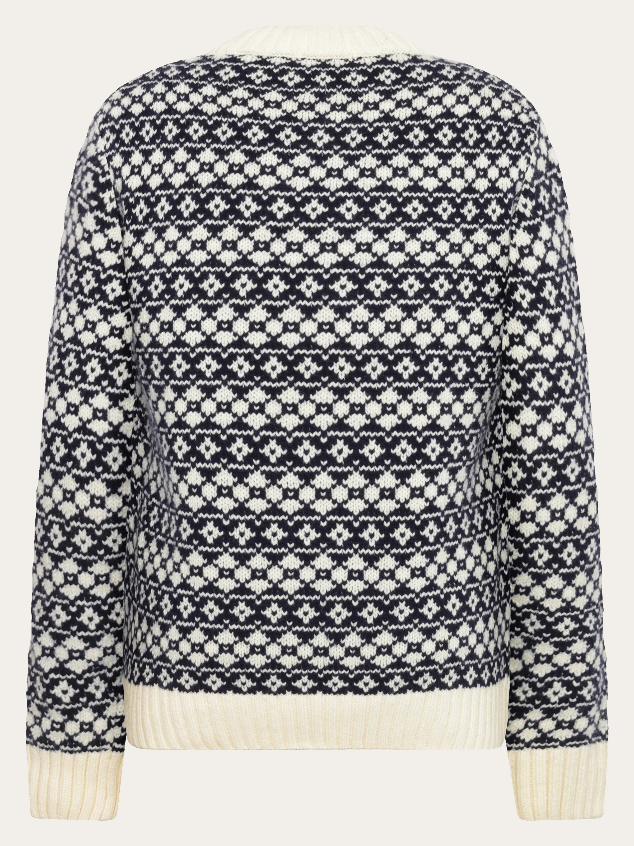 Lambswool Crew Neck Knit RWS - Blue stripe - Image 3