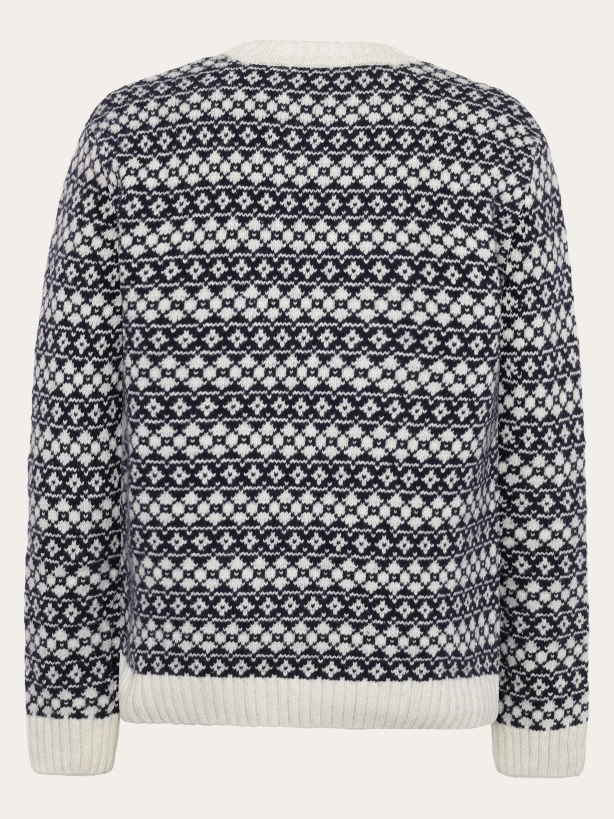 Lambswool Crew Neck Knit RWS - Blue stripe - Image 2