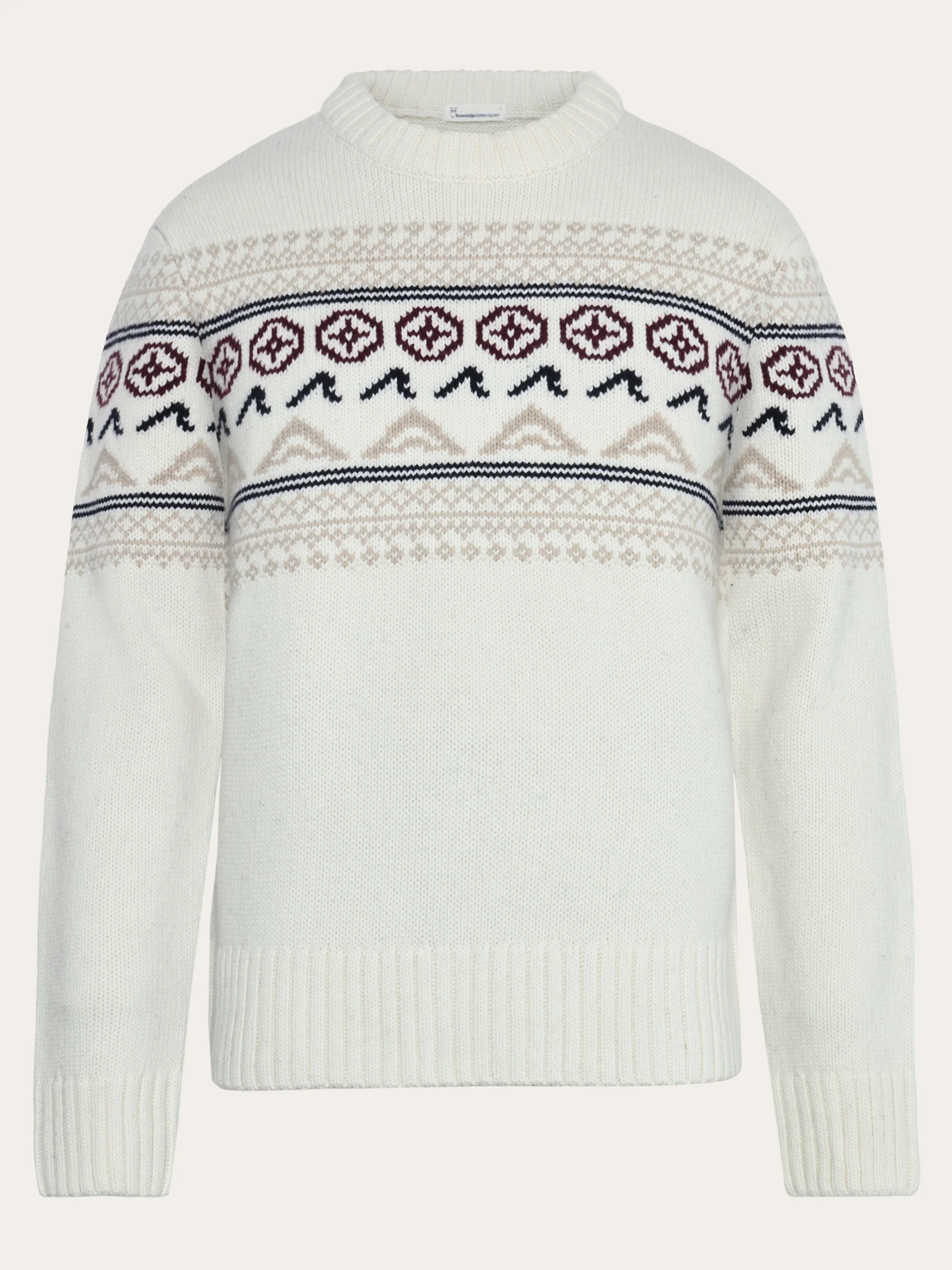 Lambswool Crew Neck Knit RWS - Egret