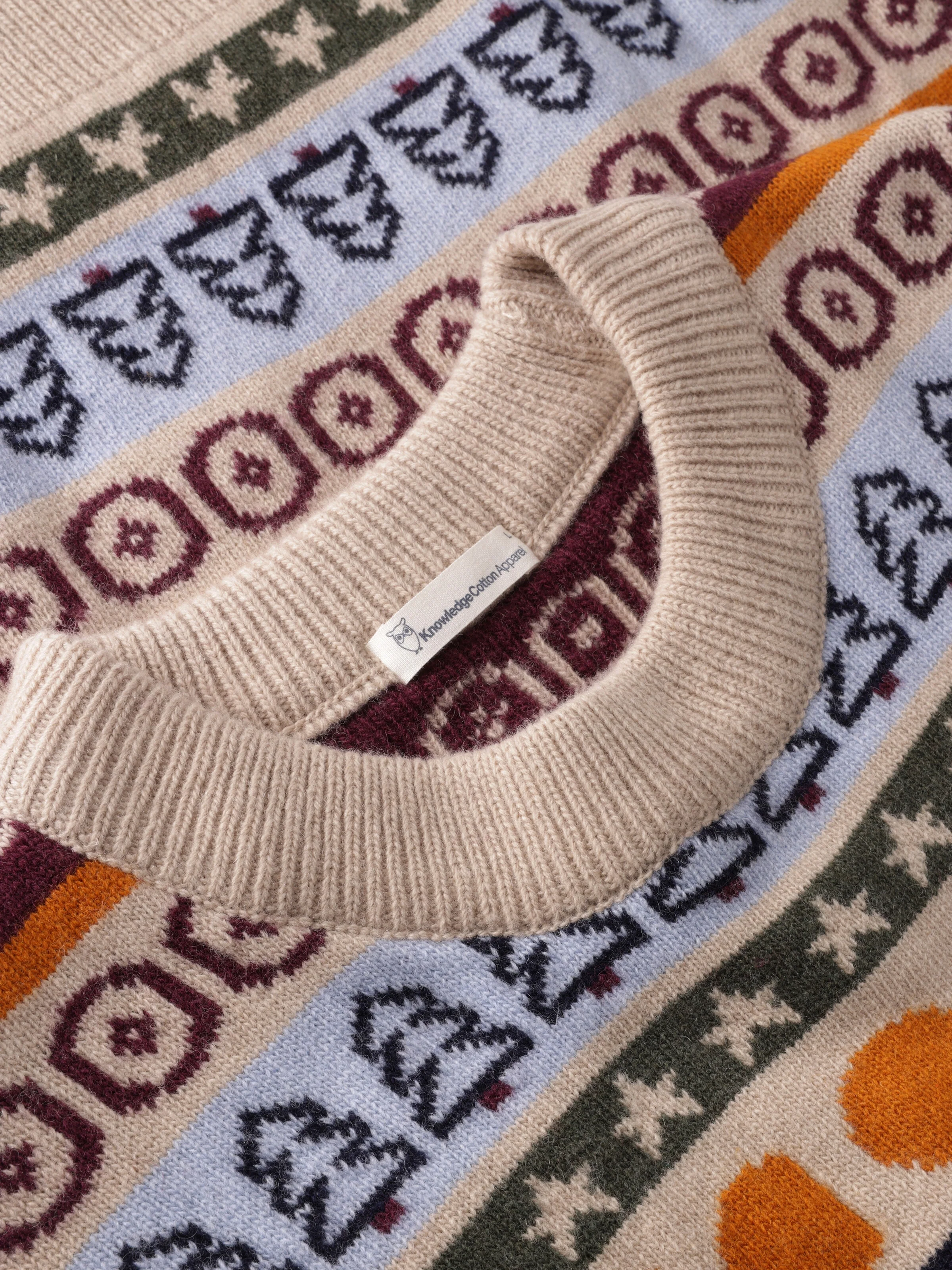 Lambswool Crew Neck Knit RWS - Red - Image 2