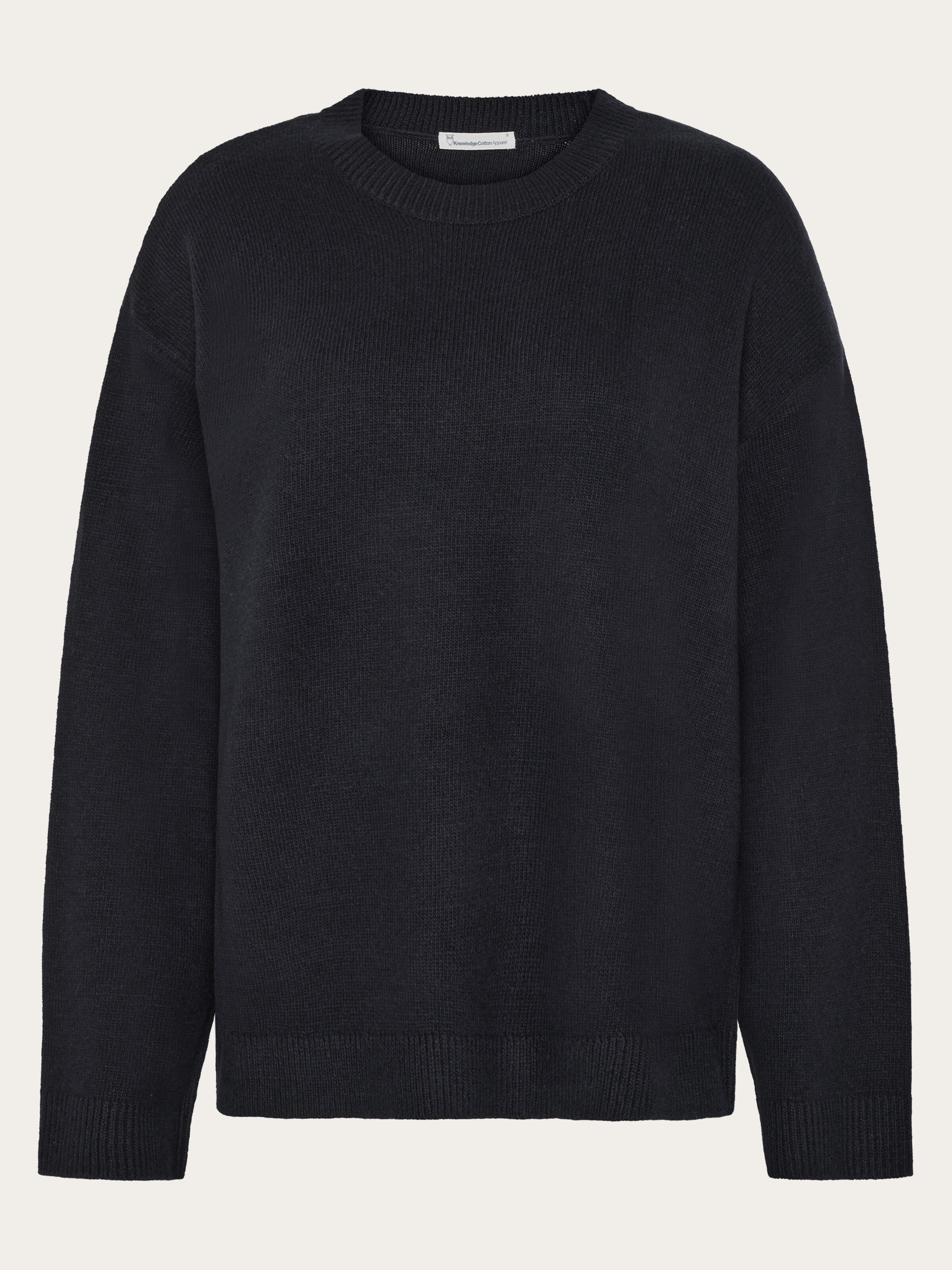 Lambswool crew neck sweater - Black Jet