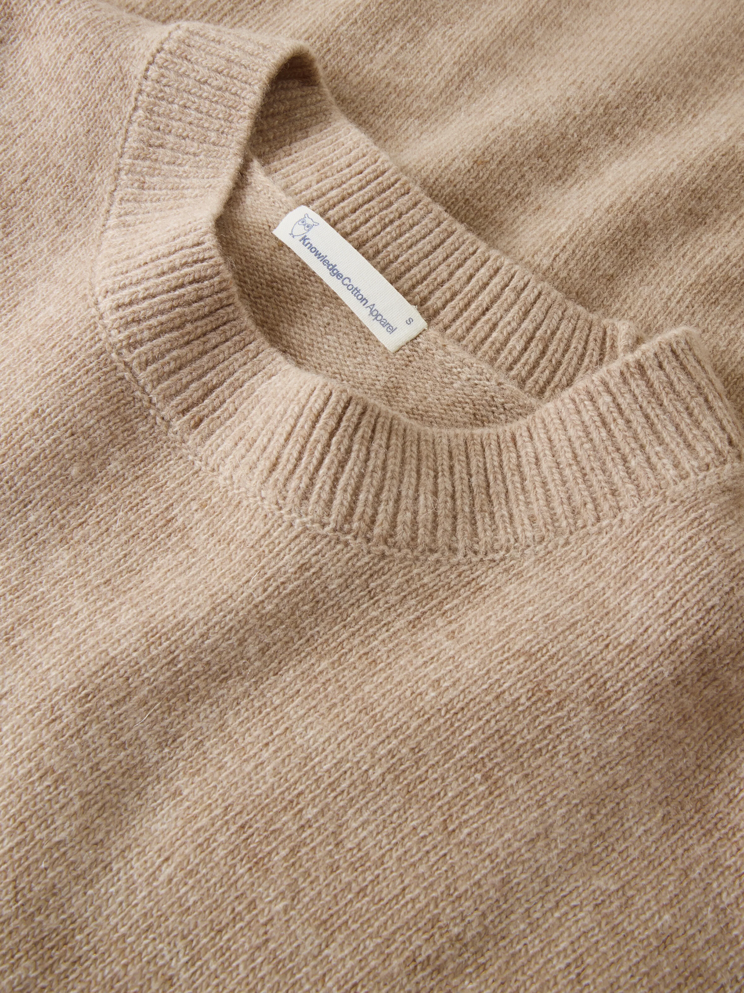 Lambswool crew neck sweater - Kelp melange - Image 3