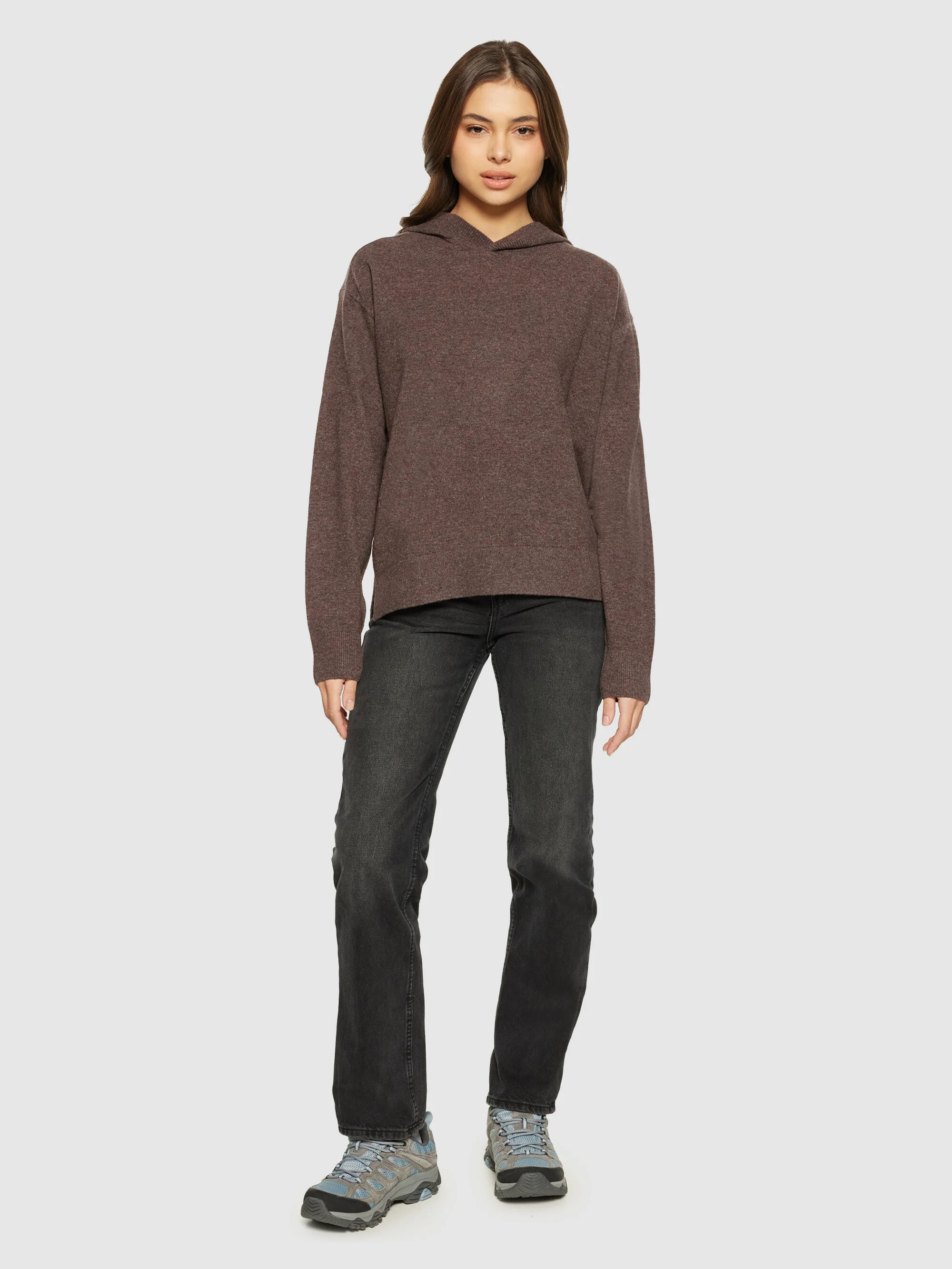 Lambswool hood knit - RWS - Demitasse (brown) - Image 4