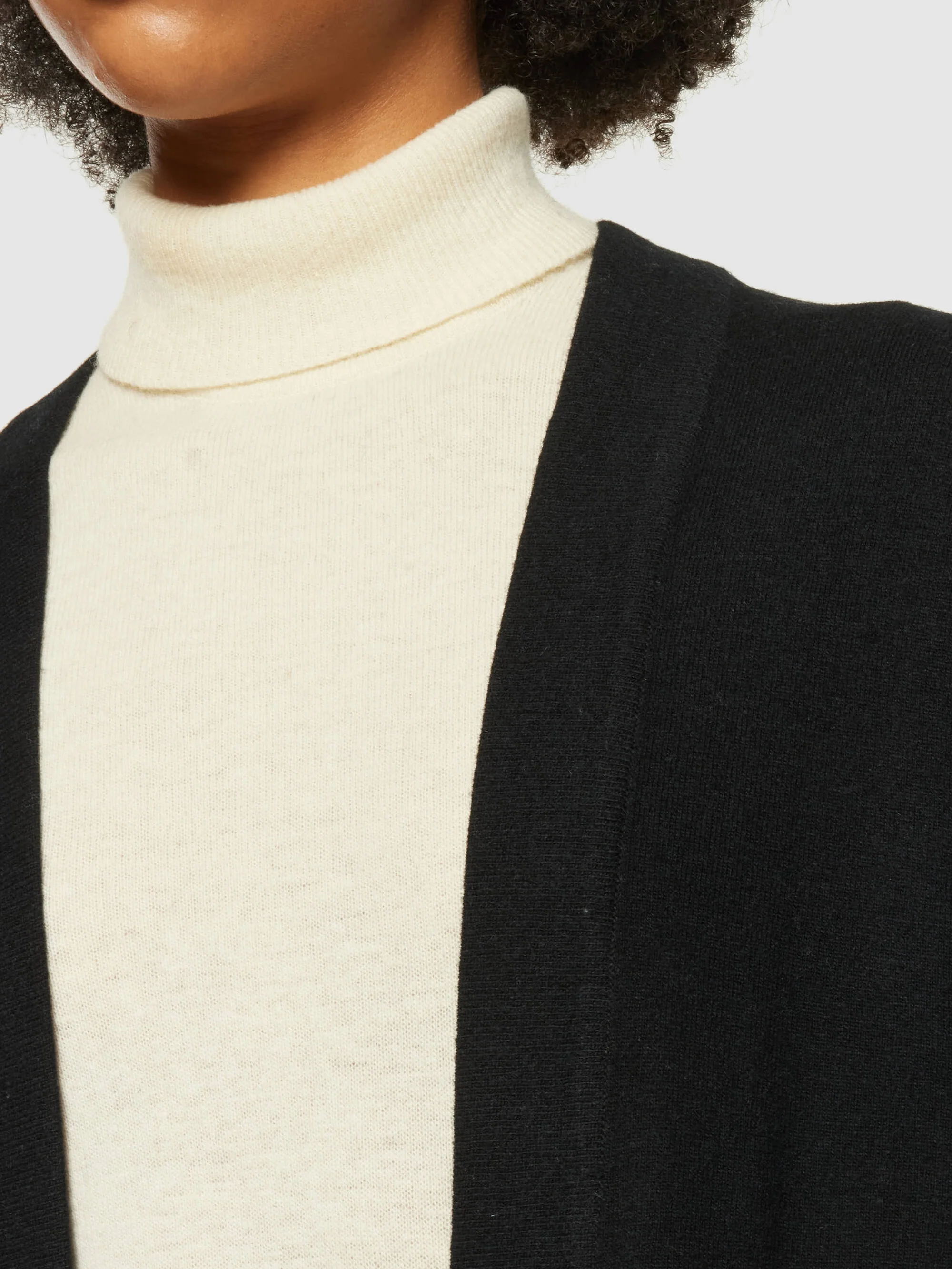 Lambswool long cardigan - RWS - Black Jet - Image 5