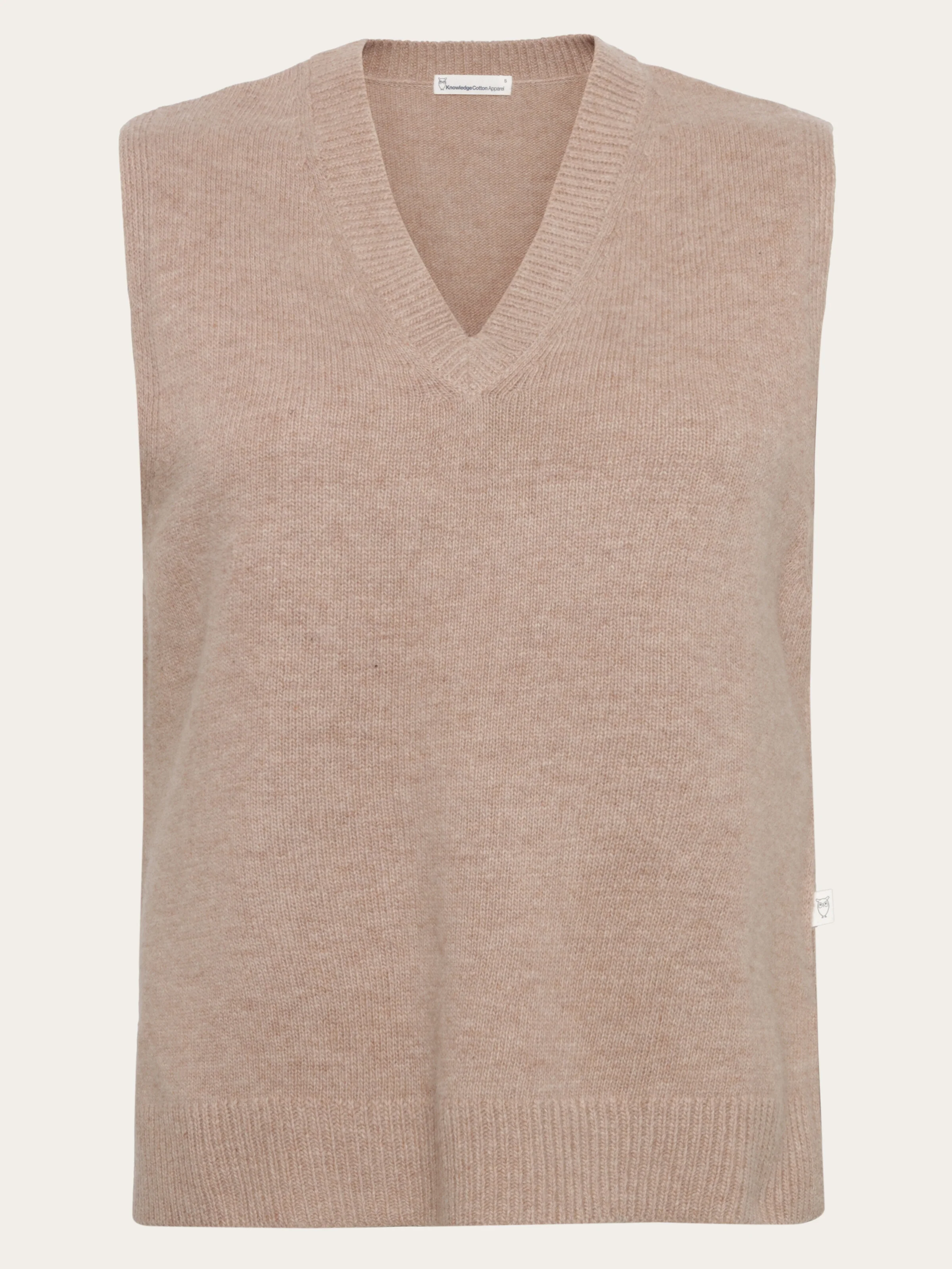 Lambswool vest RWS - Kelp melange