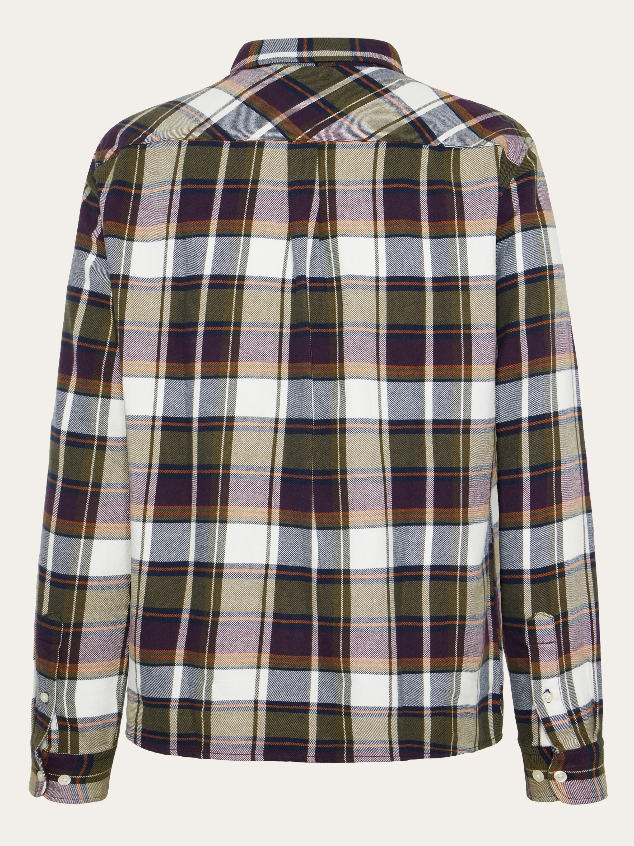 Light flannel checkered costum fit shirt - blue check - Image 3