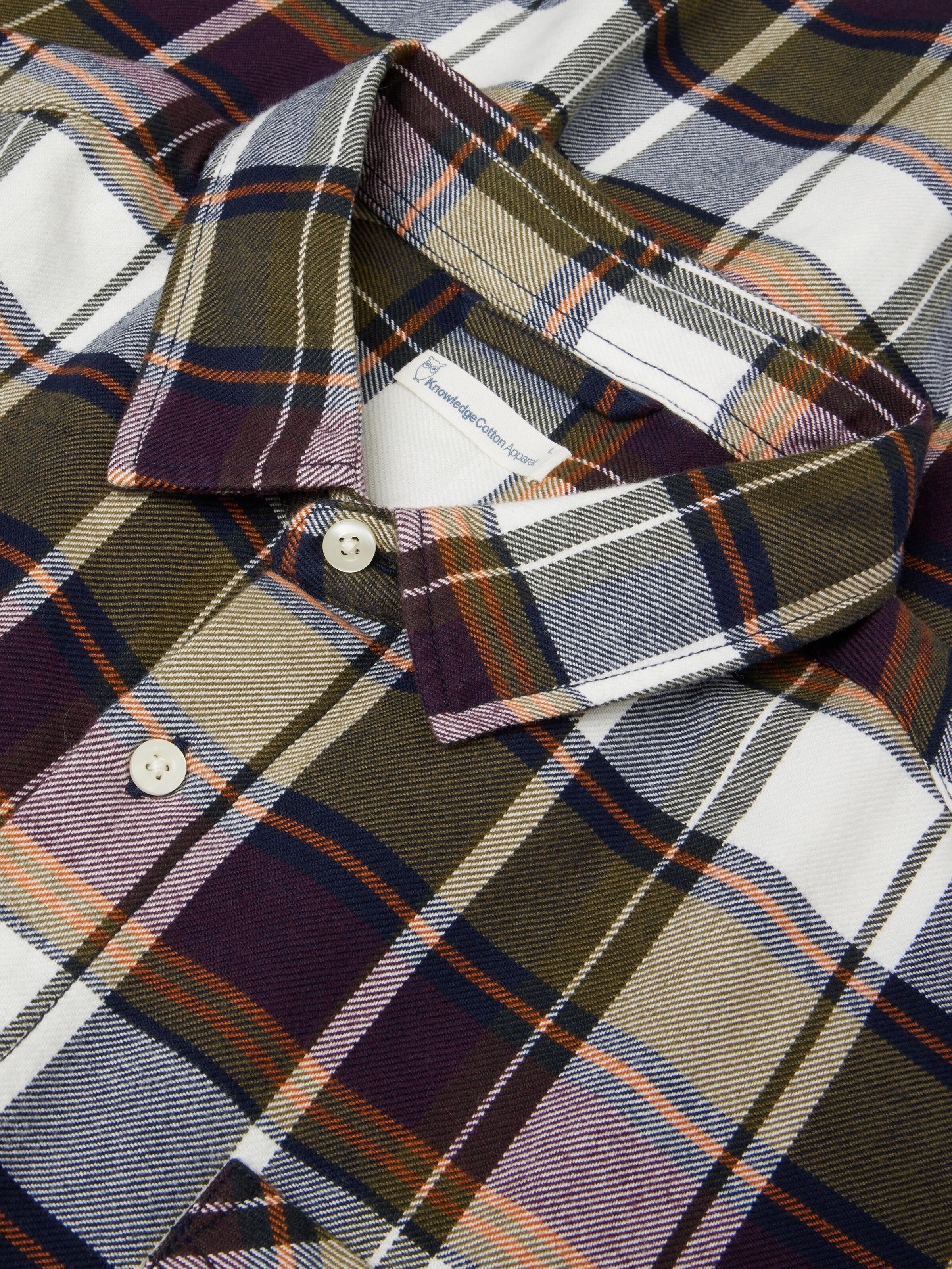 Light flannel checkered costum fit shirt - blue check - Image 4
