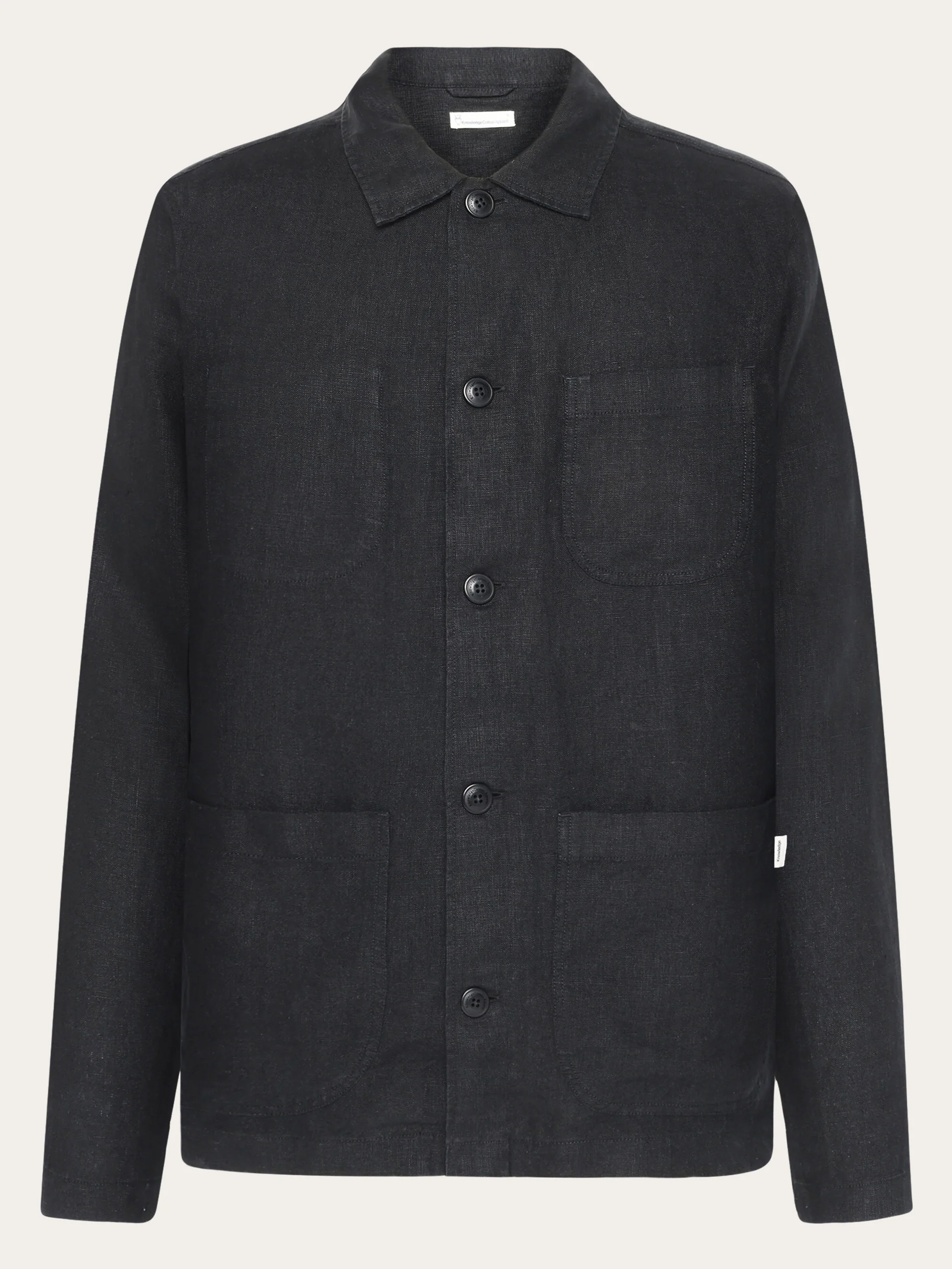 Linen overshirt - Black Jet