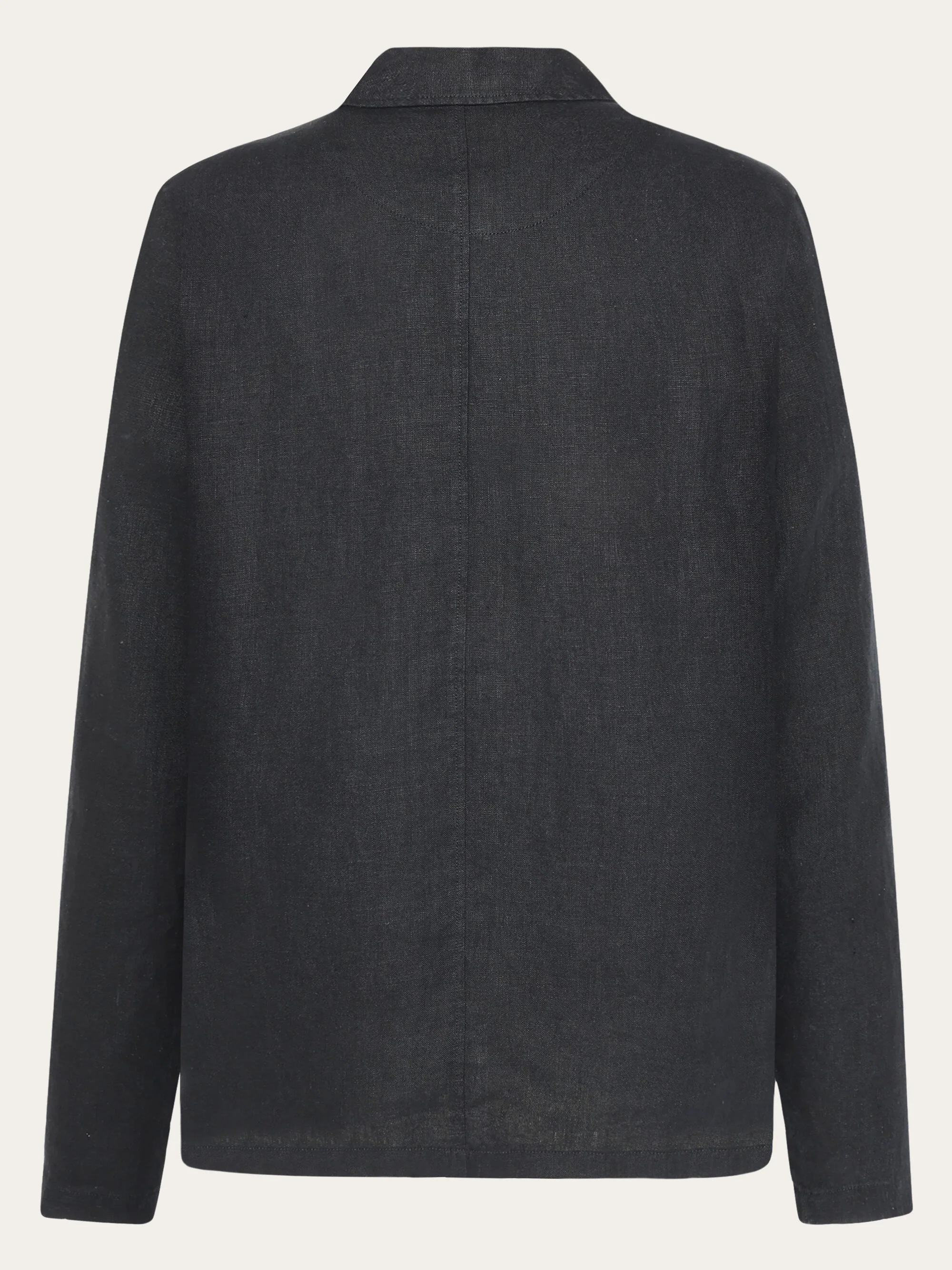 Linen overshirt - Black Jet - Image 3