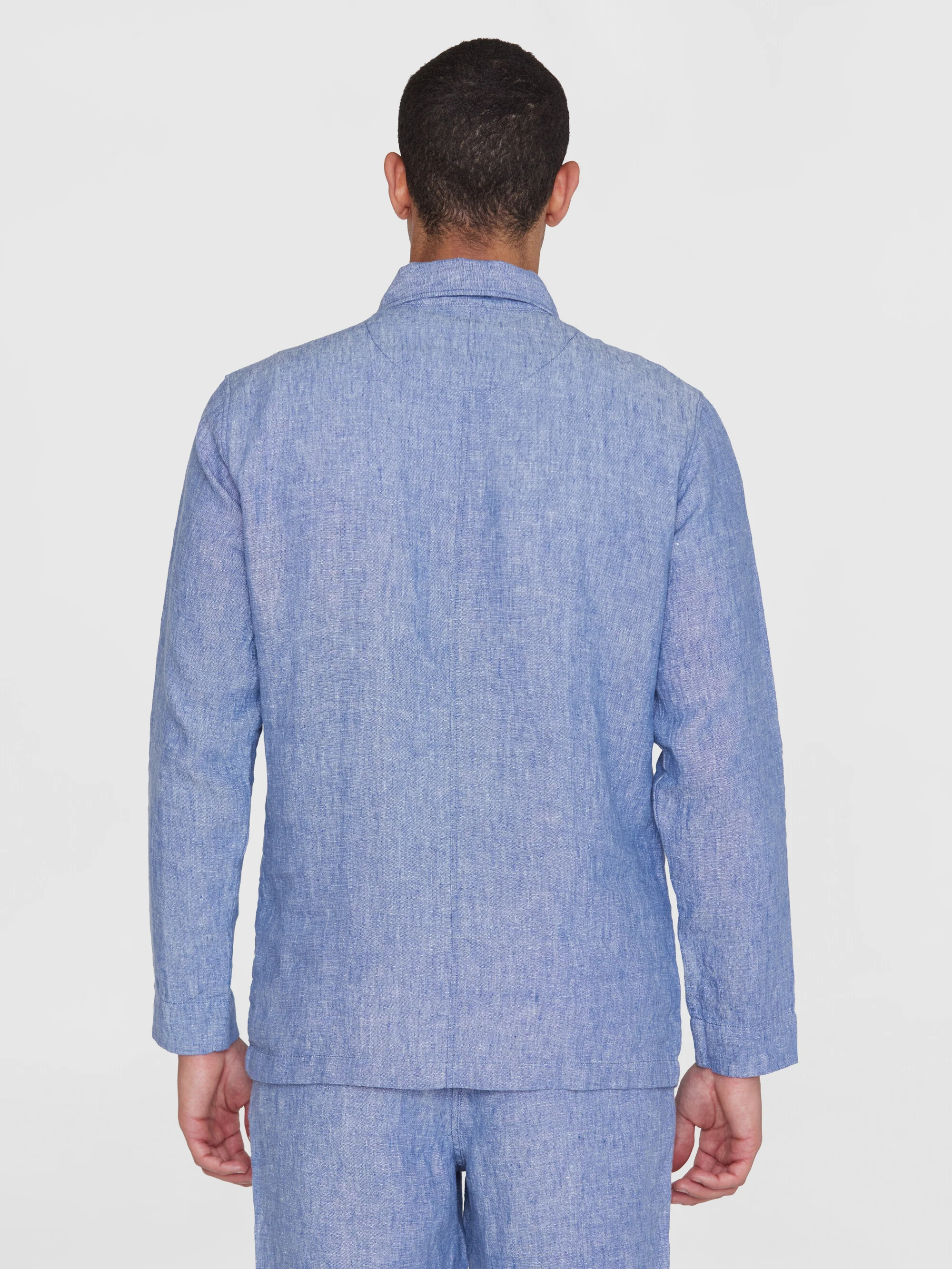 Linen overshirt - Moonlight Blue - Image 3