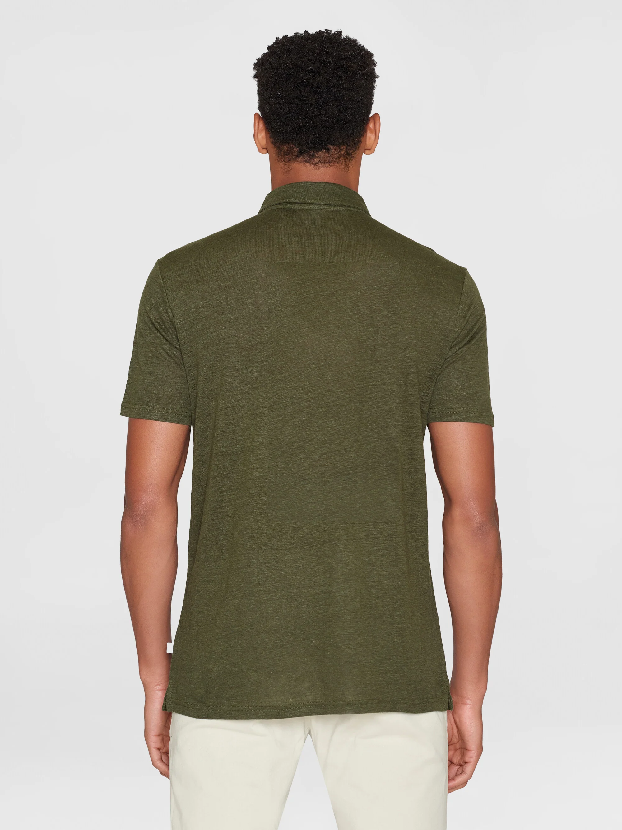 Linen polo - Forrest Night - Image 3