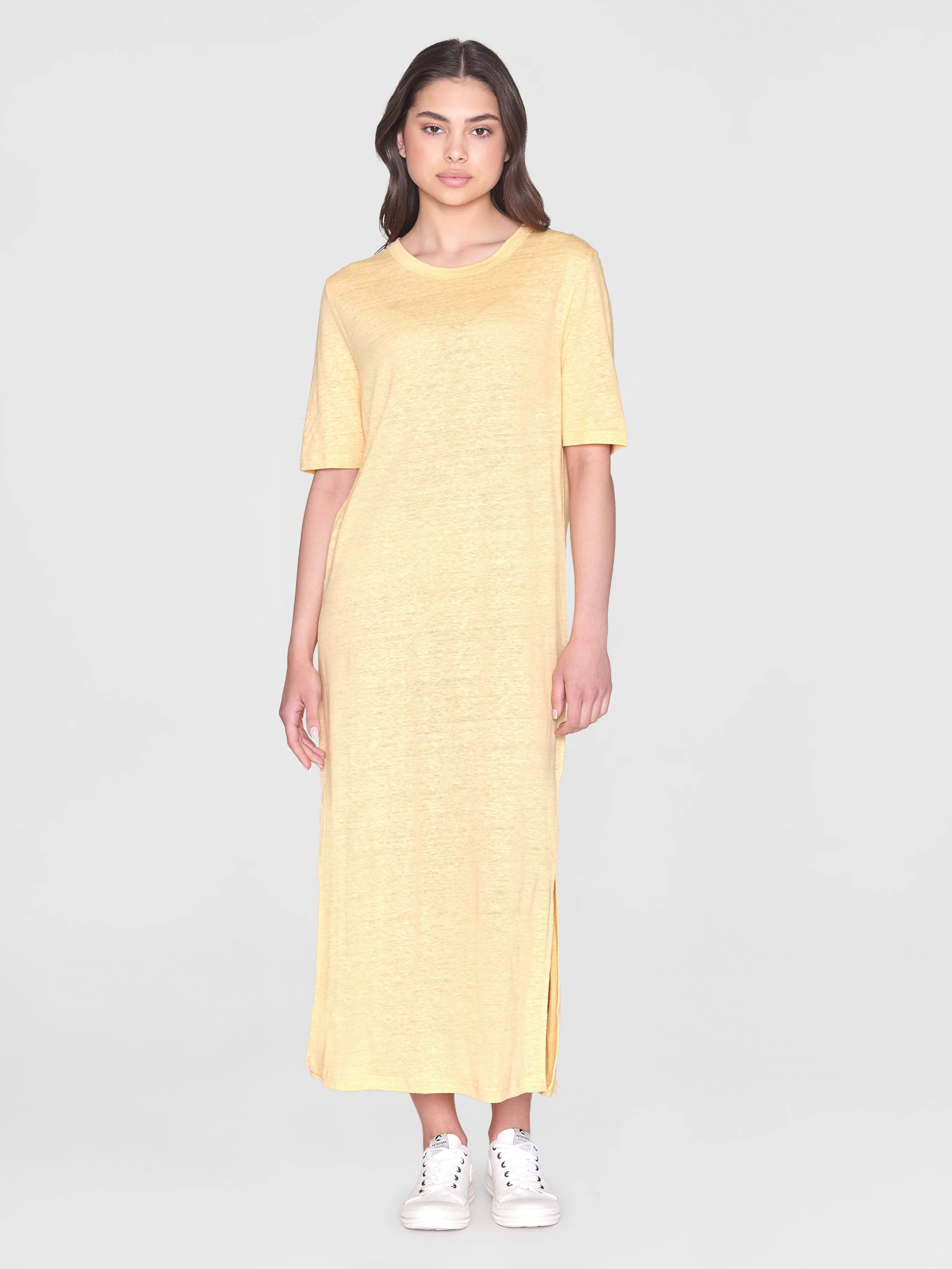 Linen short sleeved t-shirt dress - Impala - Image 2