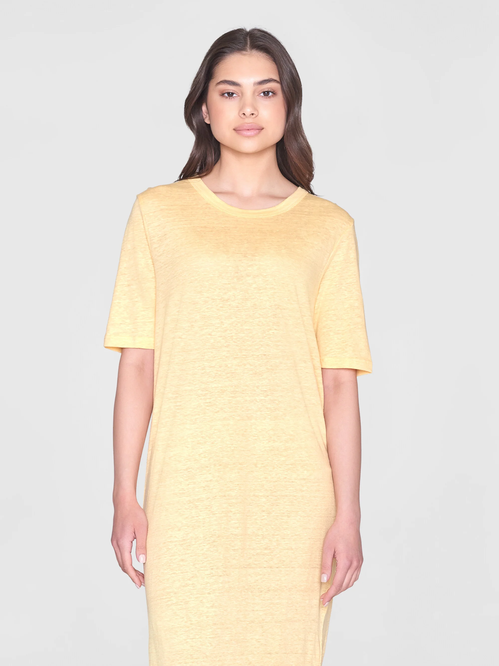 Linen short sleeved t-shirt dress - Impala - Image 4