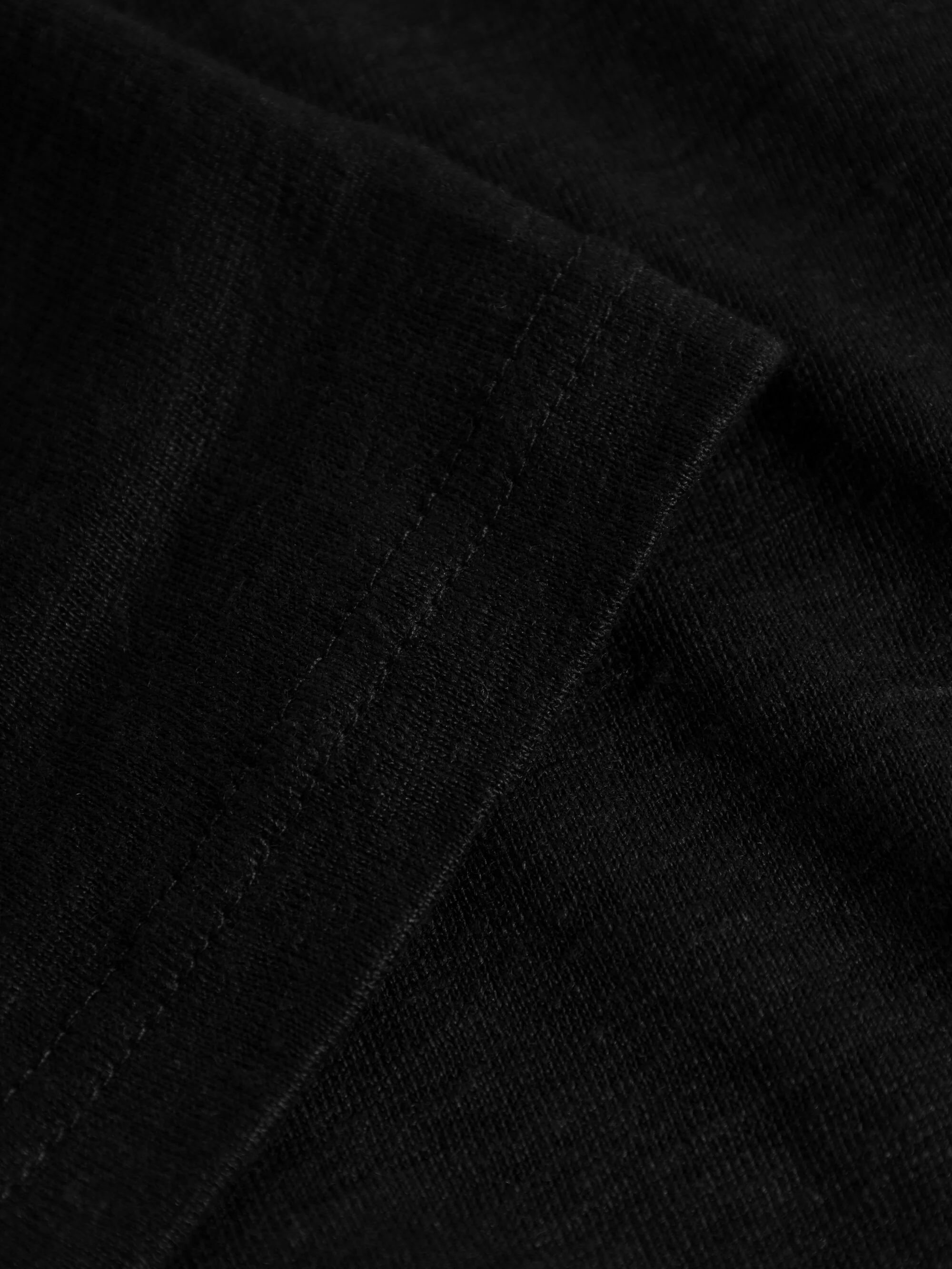 Linen t-shirt - Black Jet - Image 4